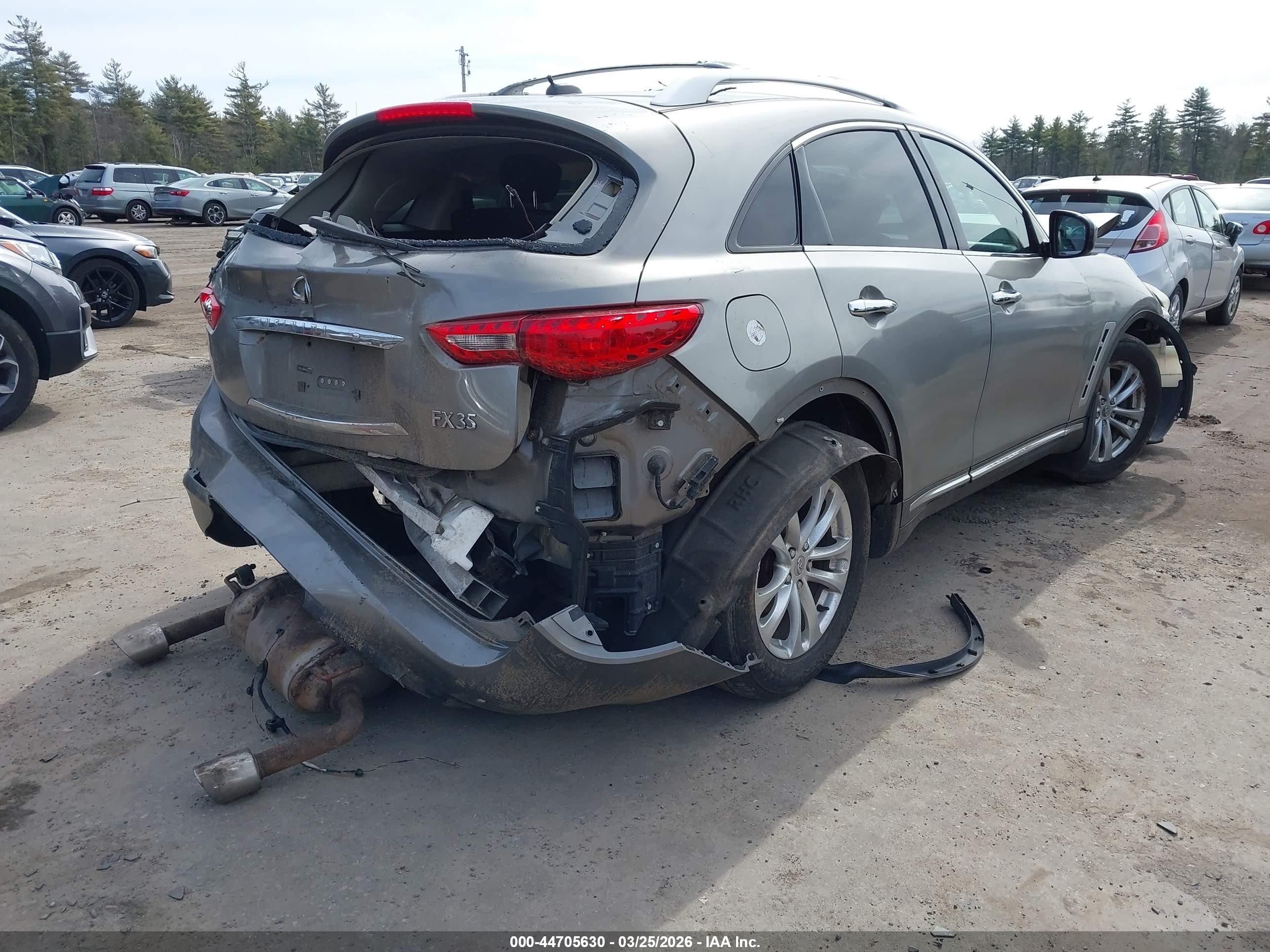 2010 Infiniti Fx35   Gray vin: JN8AS1MW8AM854879