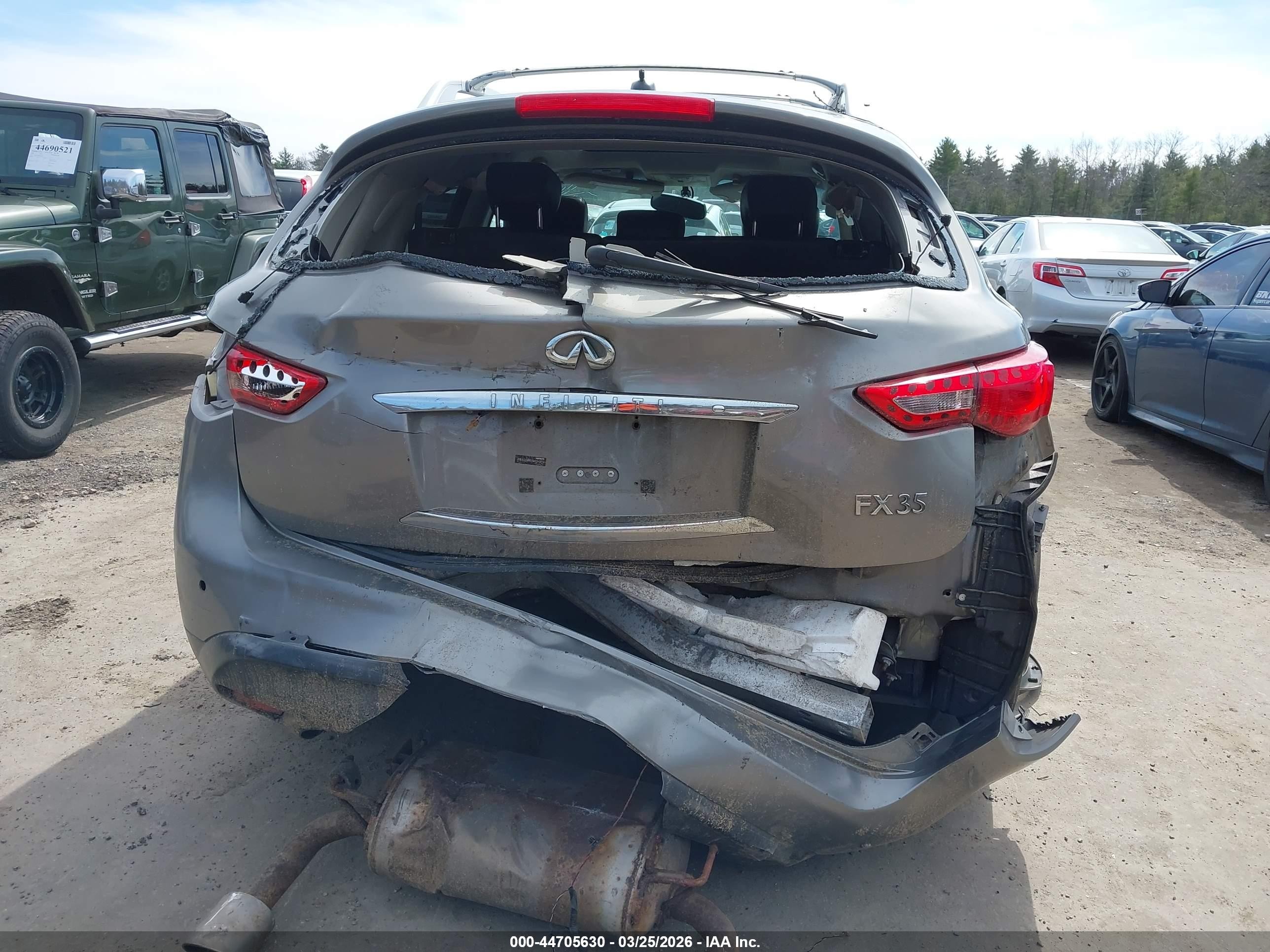 2010 Infiniti Fx35   Gray vin: JN8AS1MW8AM854879
