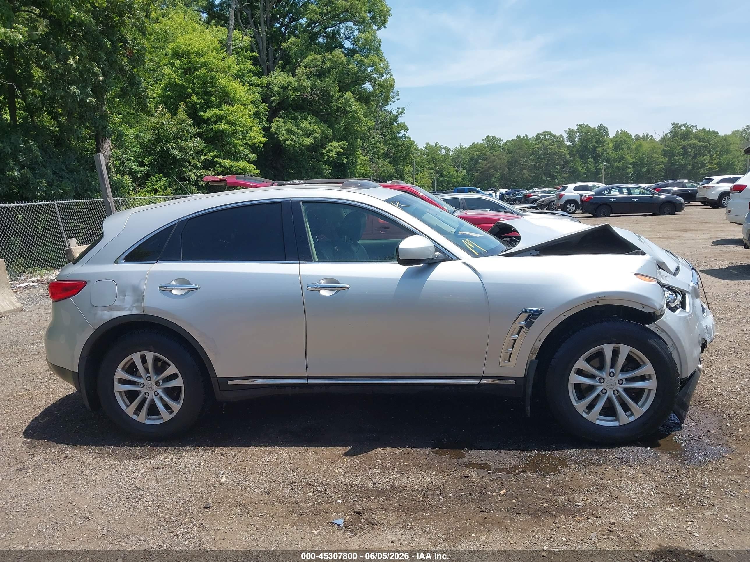 2012 Infiniti Fx35   Silver vin: JN8AS1MW8CM150037
