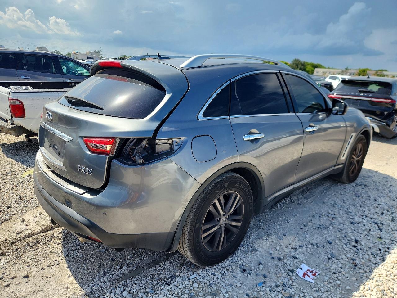2012 Infiniti Fx35 Base Серый vin: JN8AS1MW8CM152421