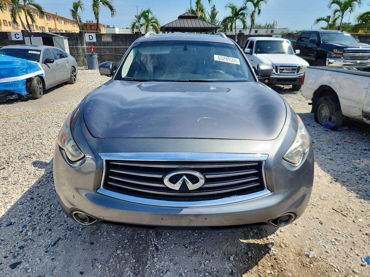 2012 Infiniti Fx35 Base Серый vin: JN8AS1MW8CM152421