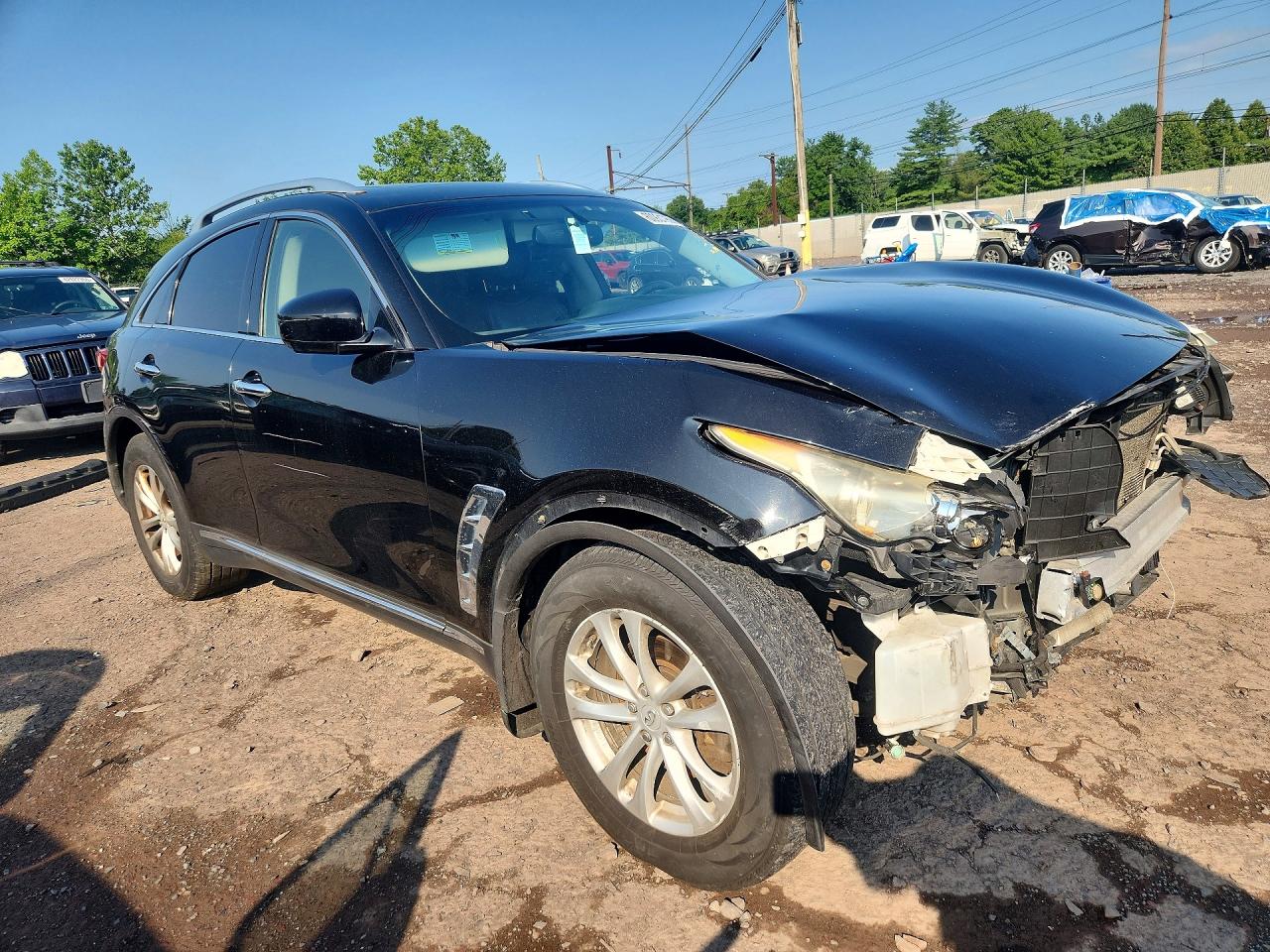2012 Infiniti Fx35 Base Черный vin: JN8AS1MW9CM152377