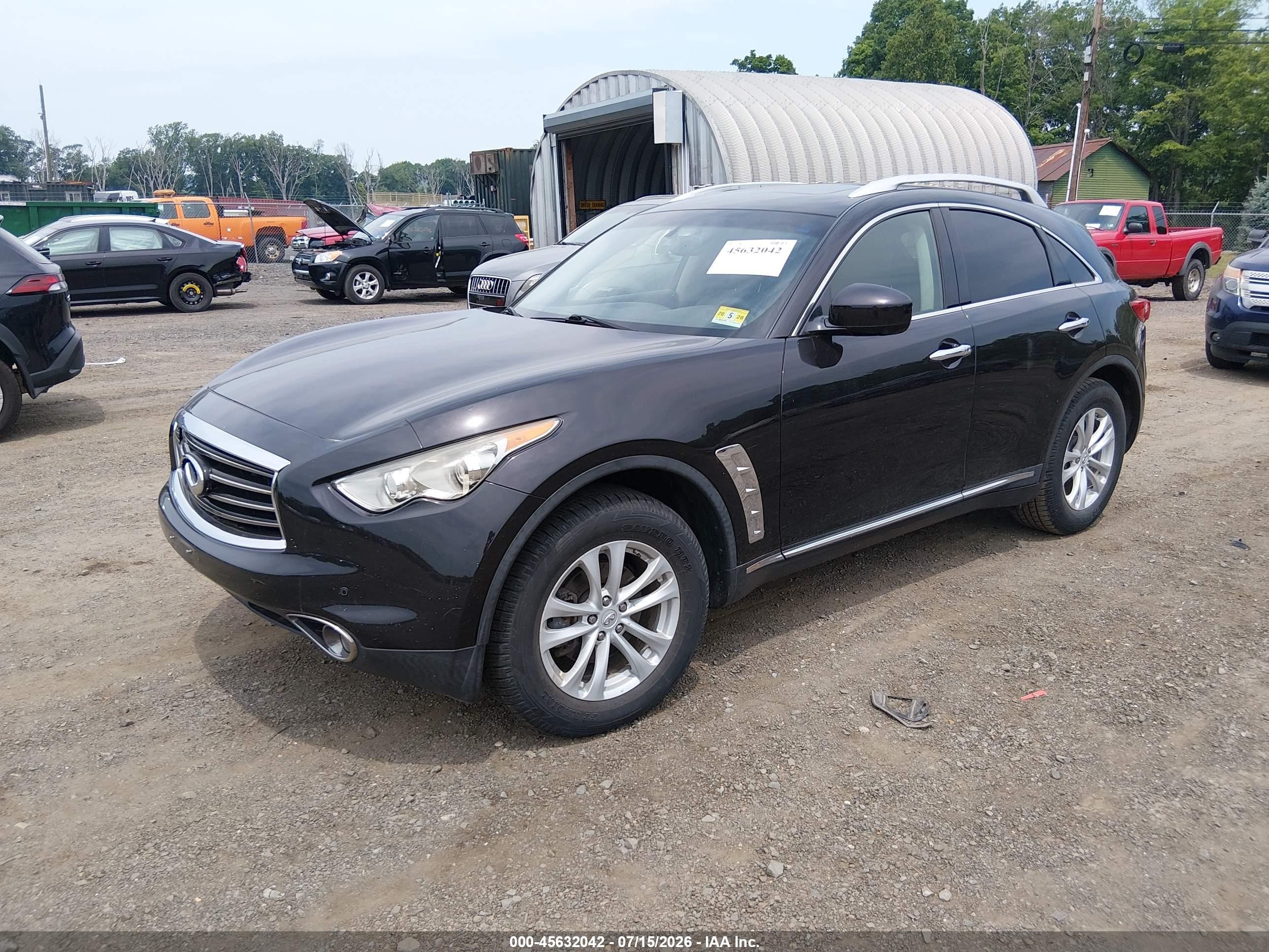 2012 Infiniti Fx35   Black vin: JN8AS1MW9CM155327