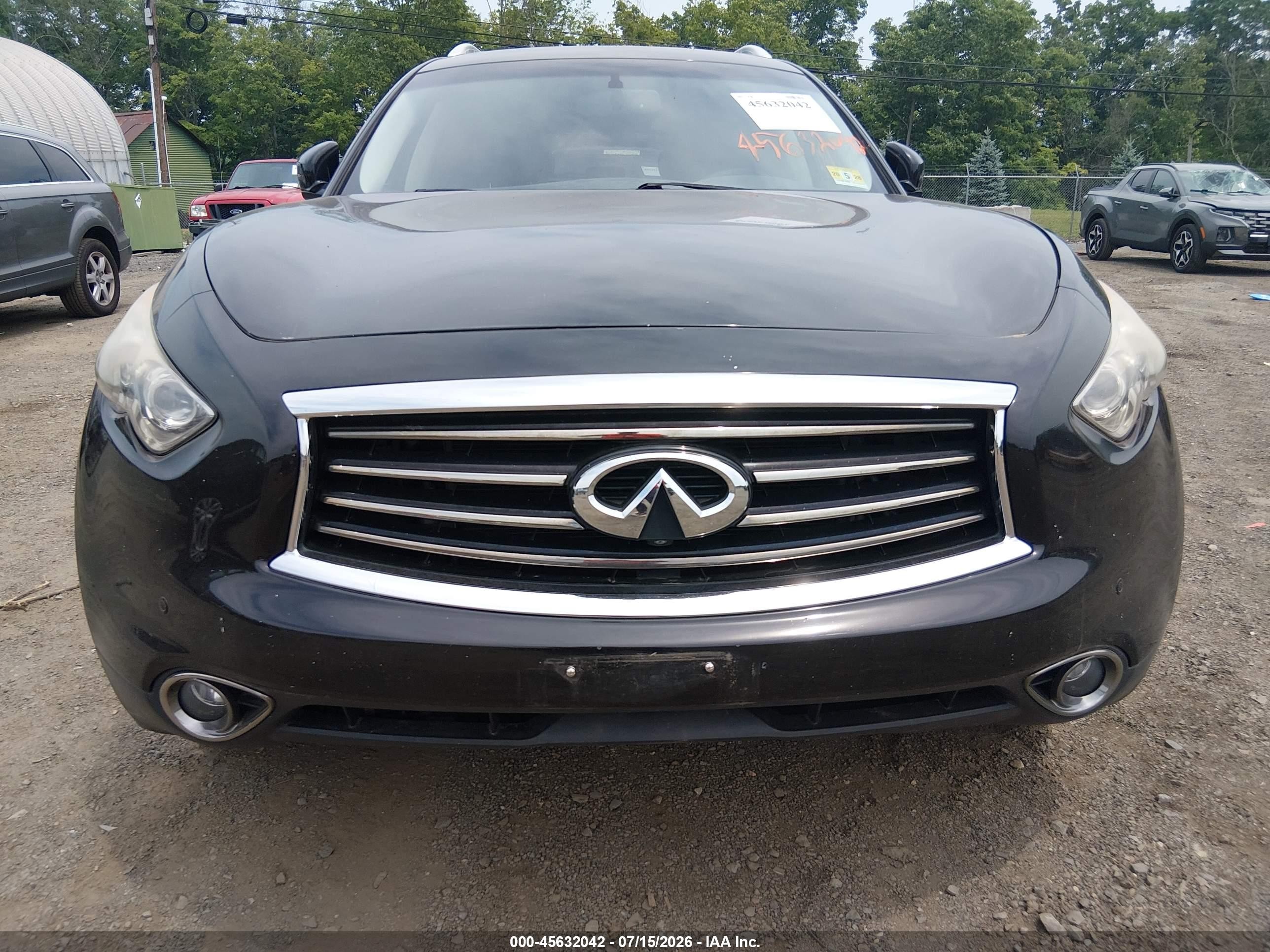 2012 Infiniti Fx35   Black vin: JN8AS1MW9CM155327