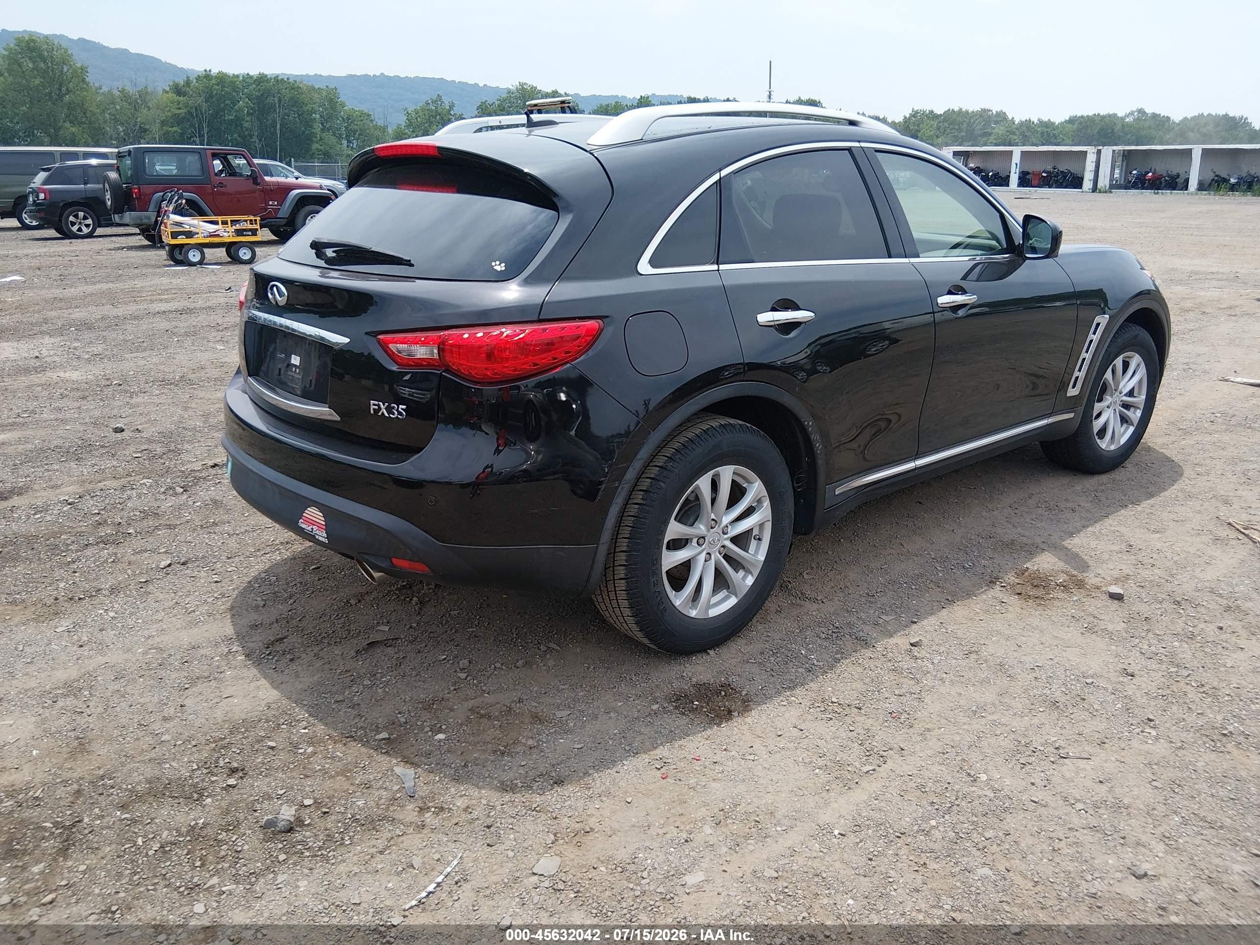 2012 Infiniti Fx35   Black vin: JN8AS1MW9CM155327