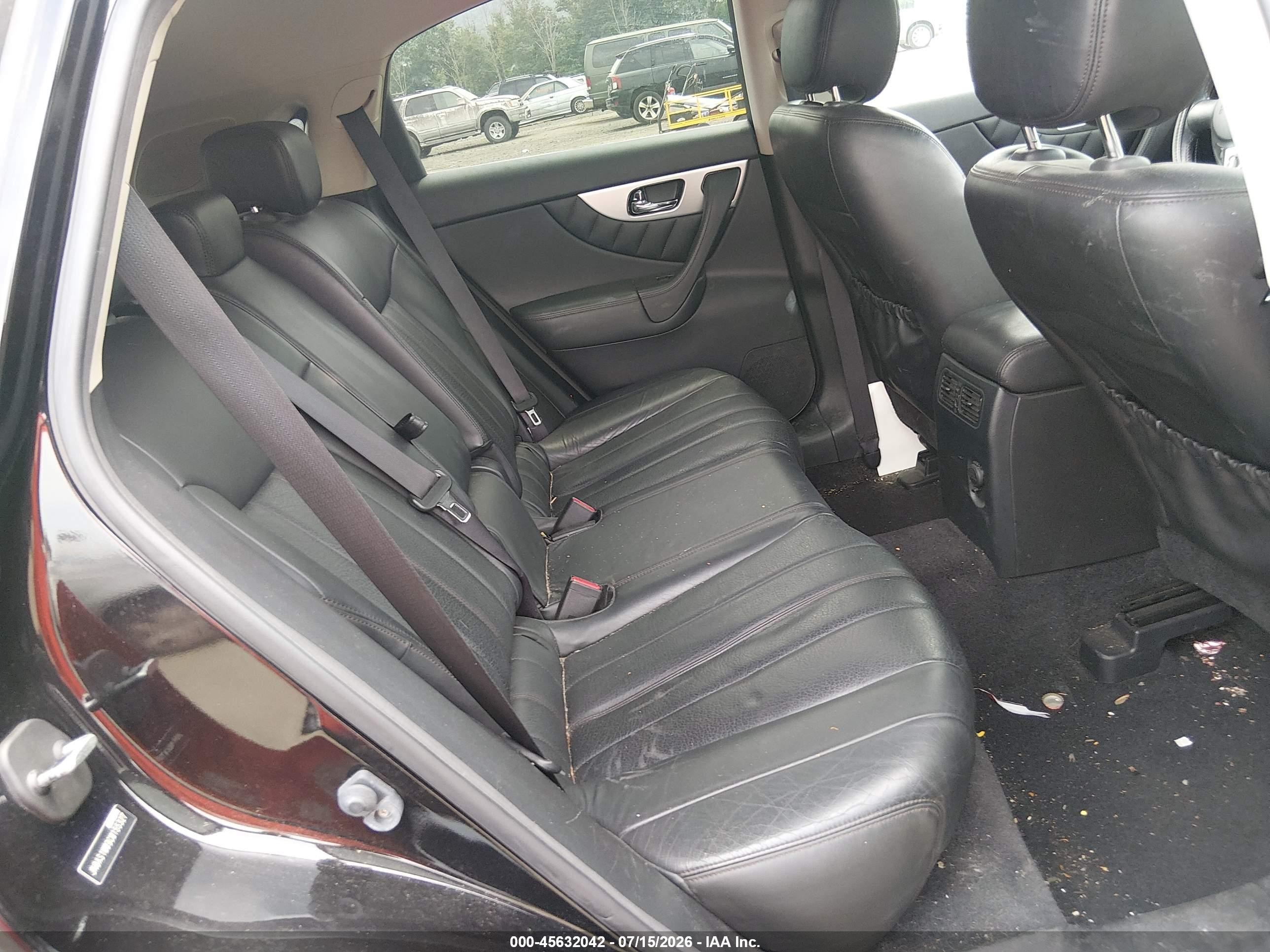 2012 Infiniti Fx35   Black vin: JN8AS1MW9CM155327