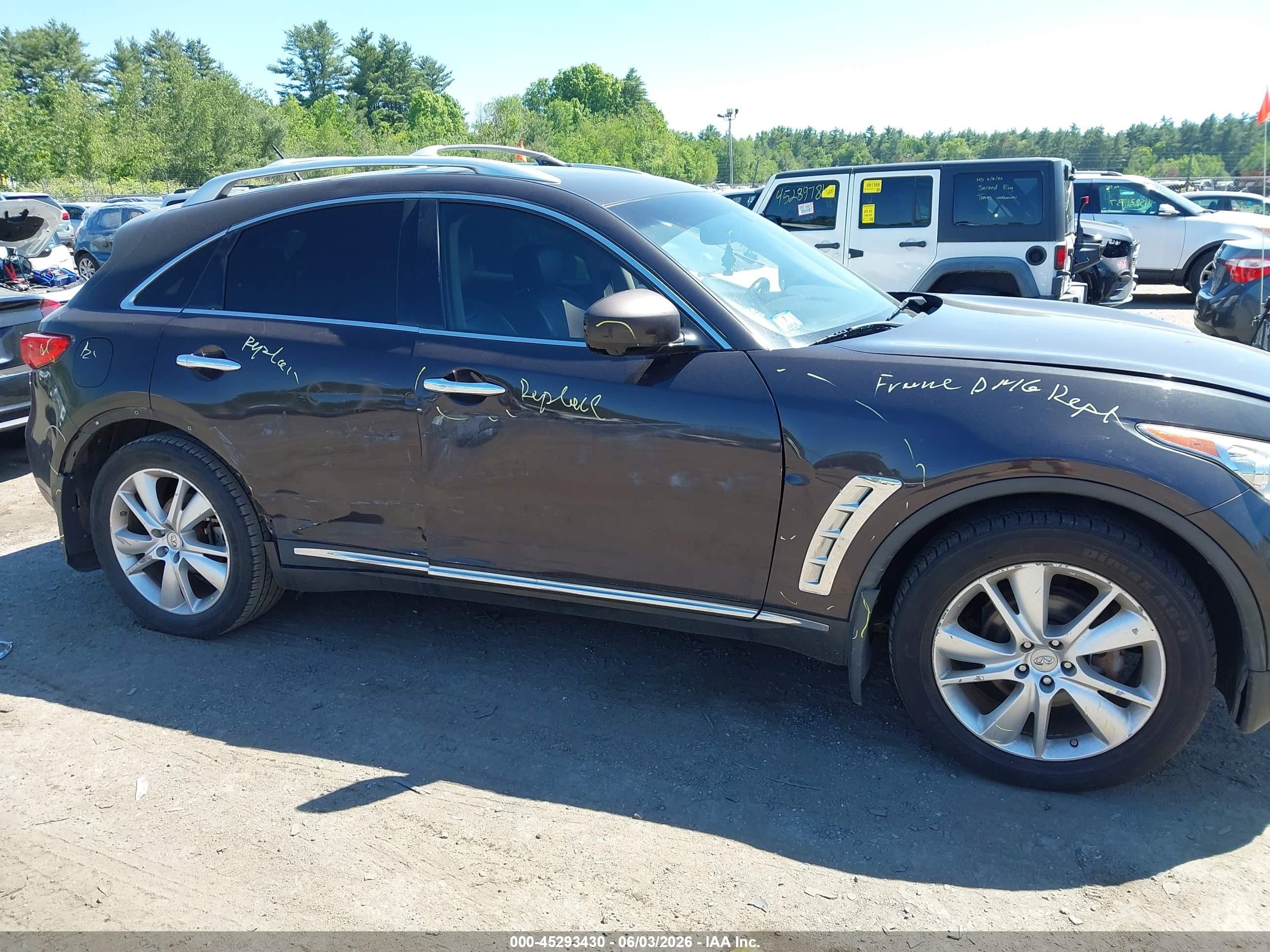 2012 Infiniti Fx35   Burgundy vin: JN8AS1MW9CM155960