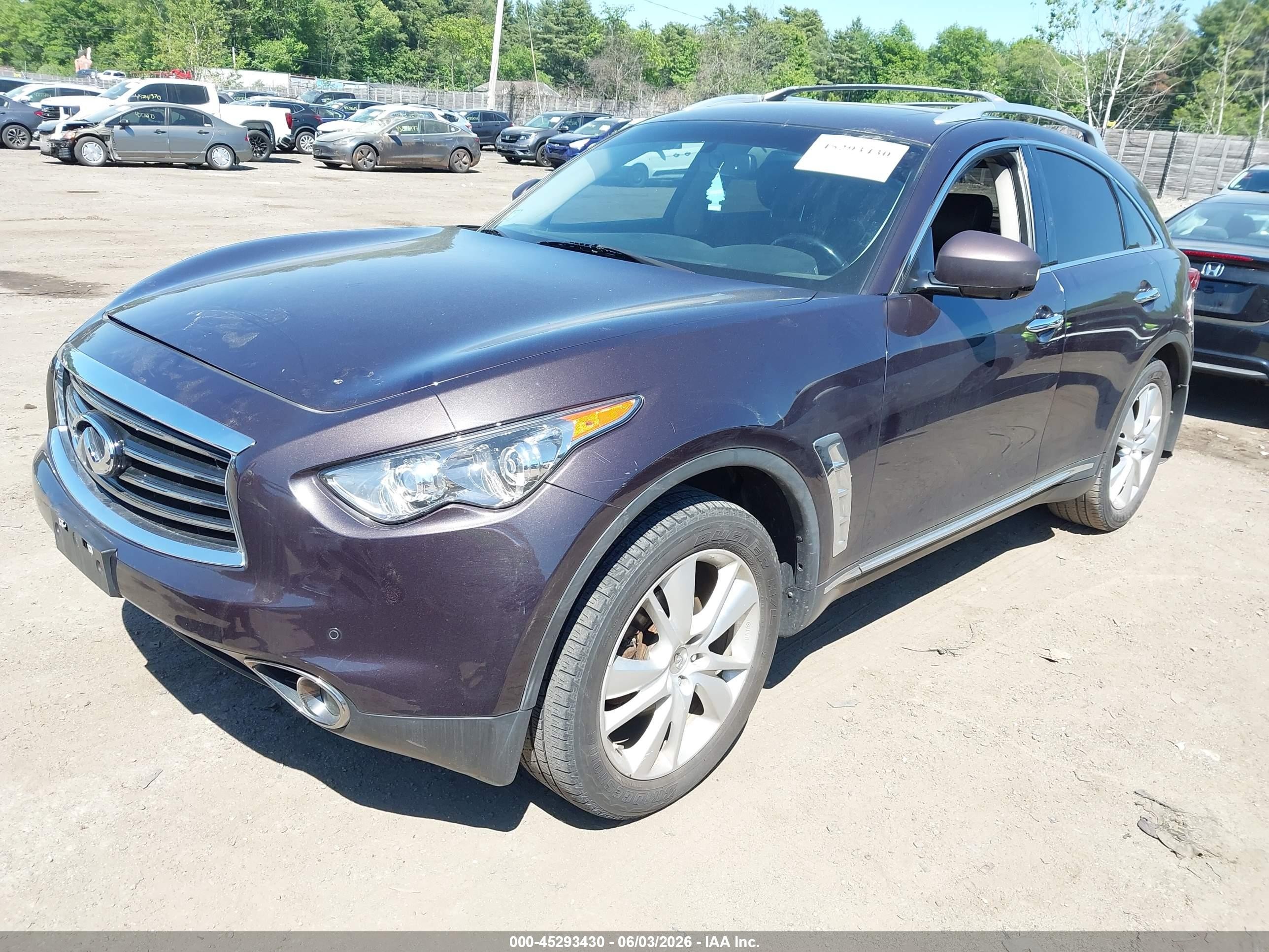 2012 Infiniti Fx35   Burgundy vin: JN8AS1MW9CM155960