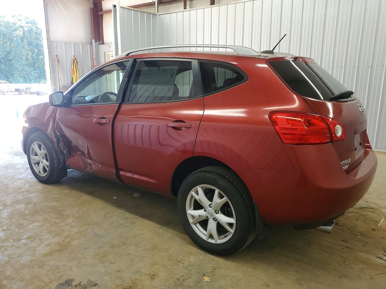 2008 Nissan Rogue S Burgundy vin: JN8AS58T08W008459