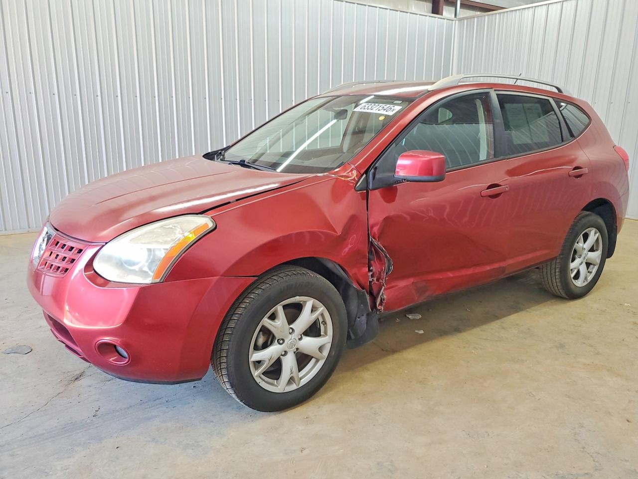 2008 Nissan Rogue S Burgundy vin: JN8AS58T08W008459