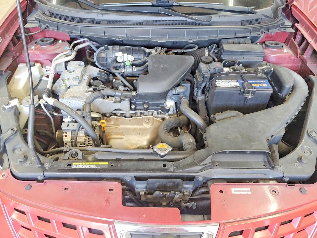 2008 Nissan Rogue S Burgundy vin: JN8AS58T08W008459