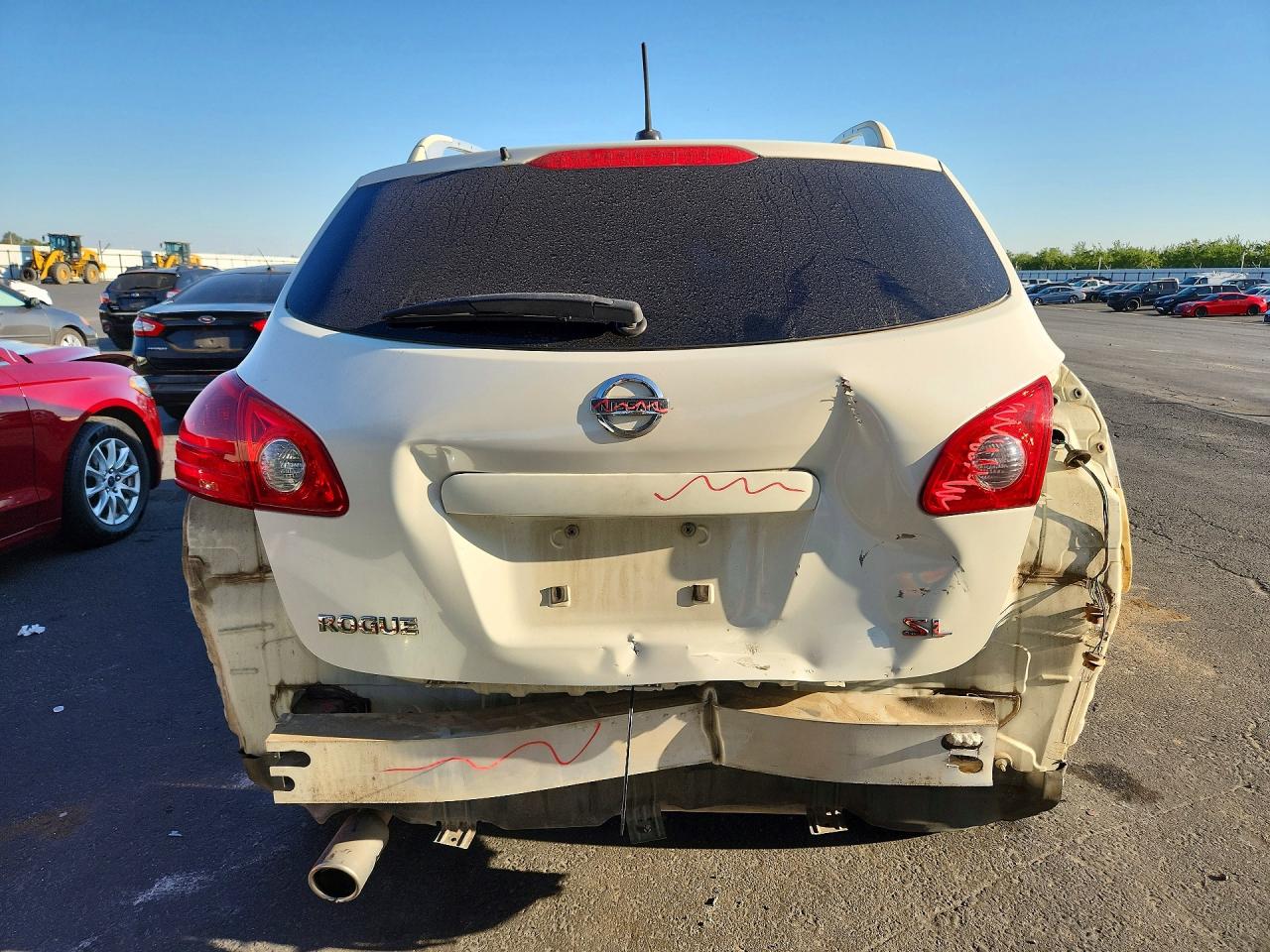 2008 Nissan Rogue S White vin: JN8AS58T08W008669