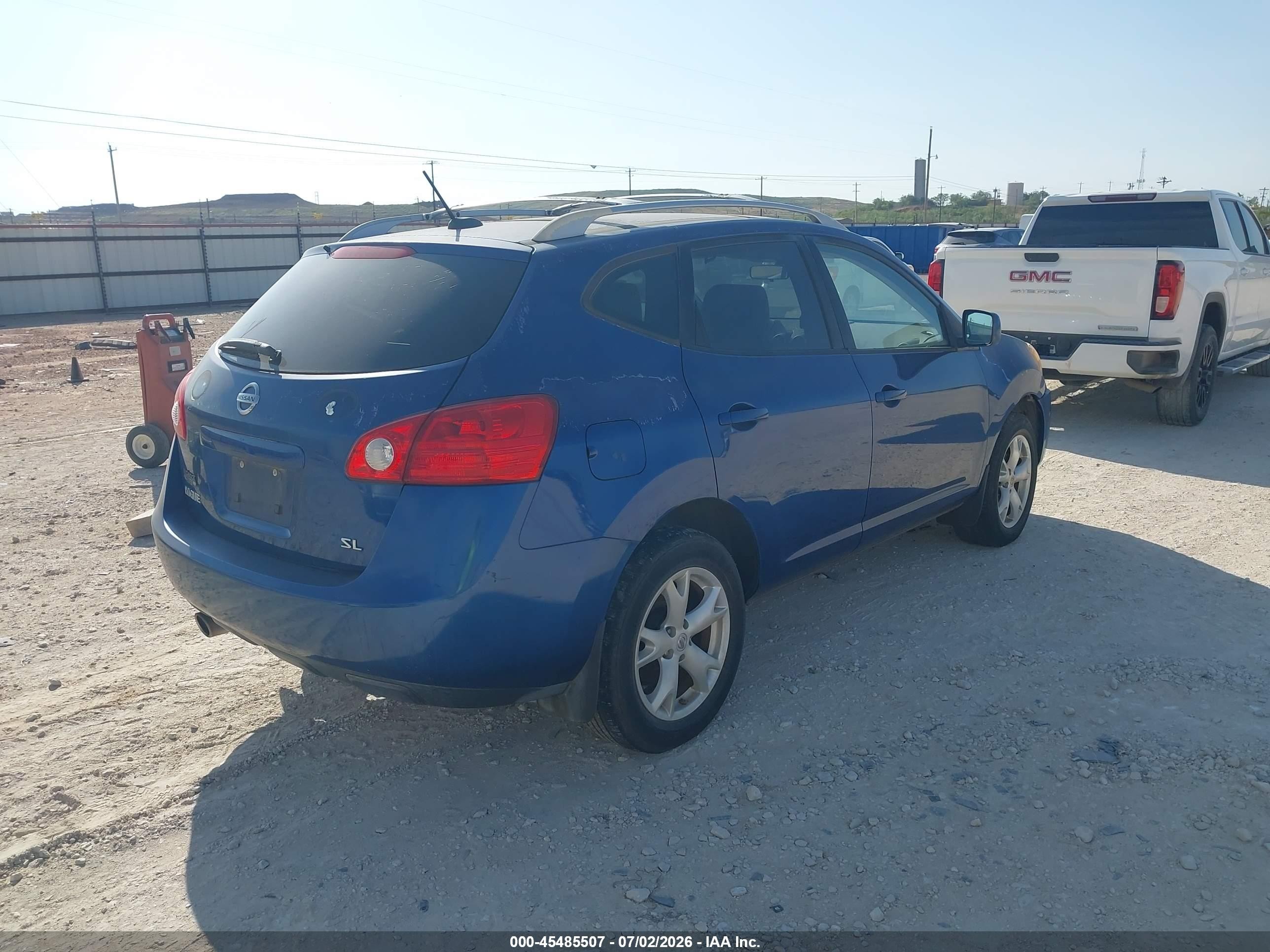 2008 Nissan Rogue Sl Blue vin: JN8AS58T08W022216