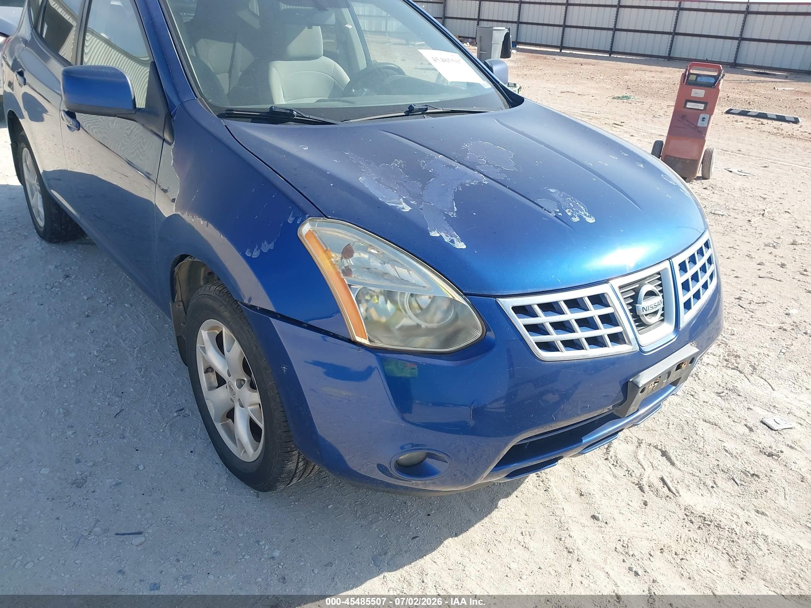 2008 Nissan Rogue Sl Blue vin: JN8AS58T08W022216