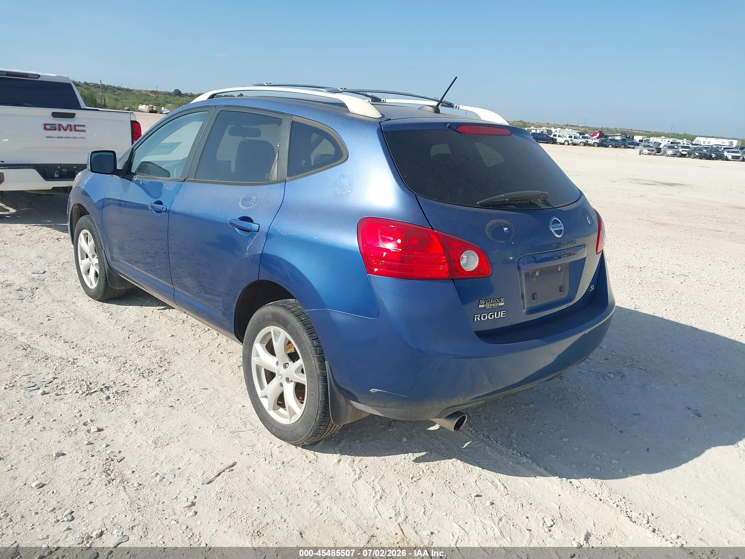 2008 Nissan Rogue Sl Blue vin: JN8AS58T08W022216