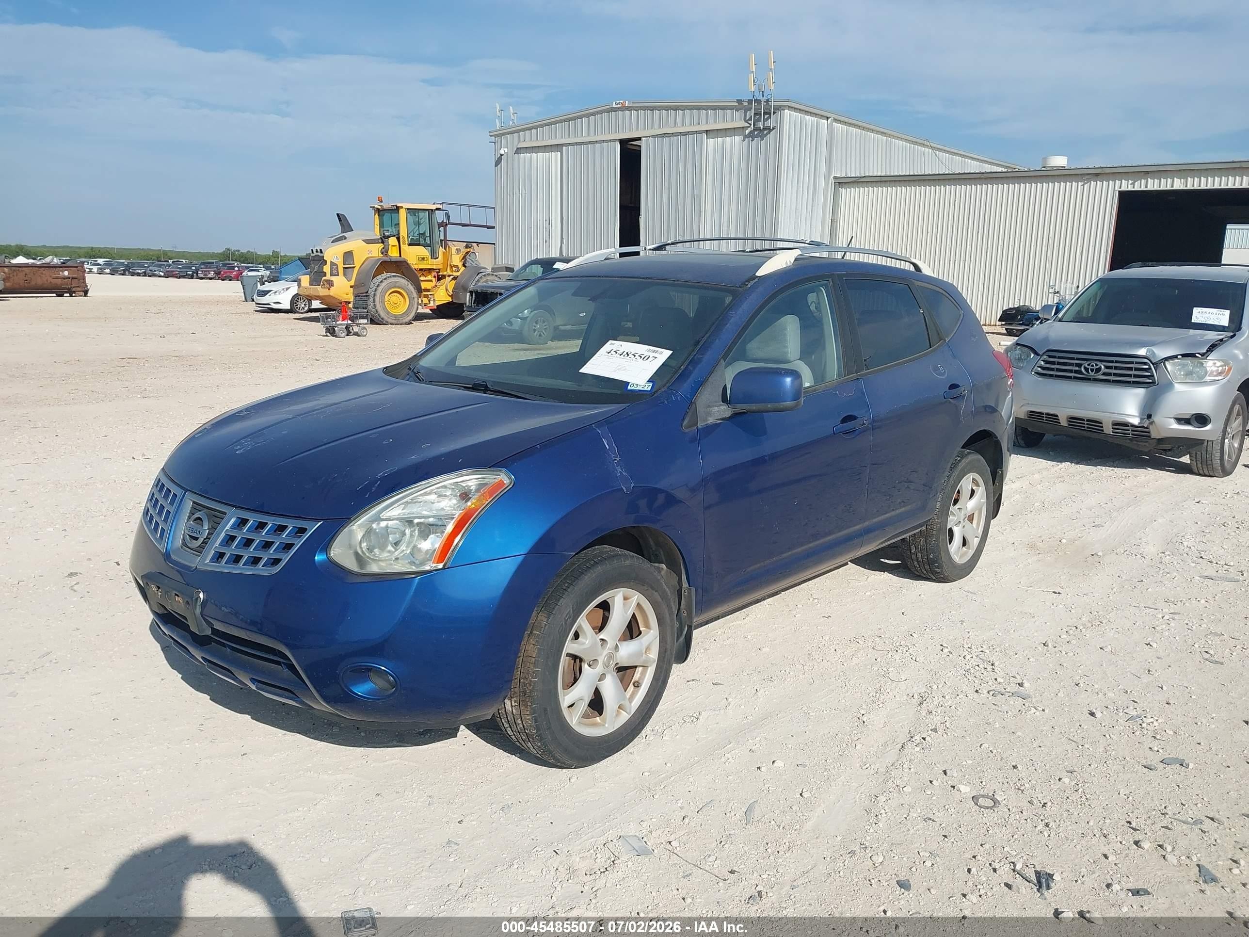 2008 Nissan Rogue Sl Blue vin: JN8AS58T08W022216