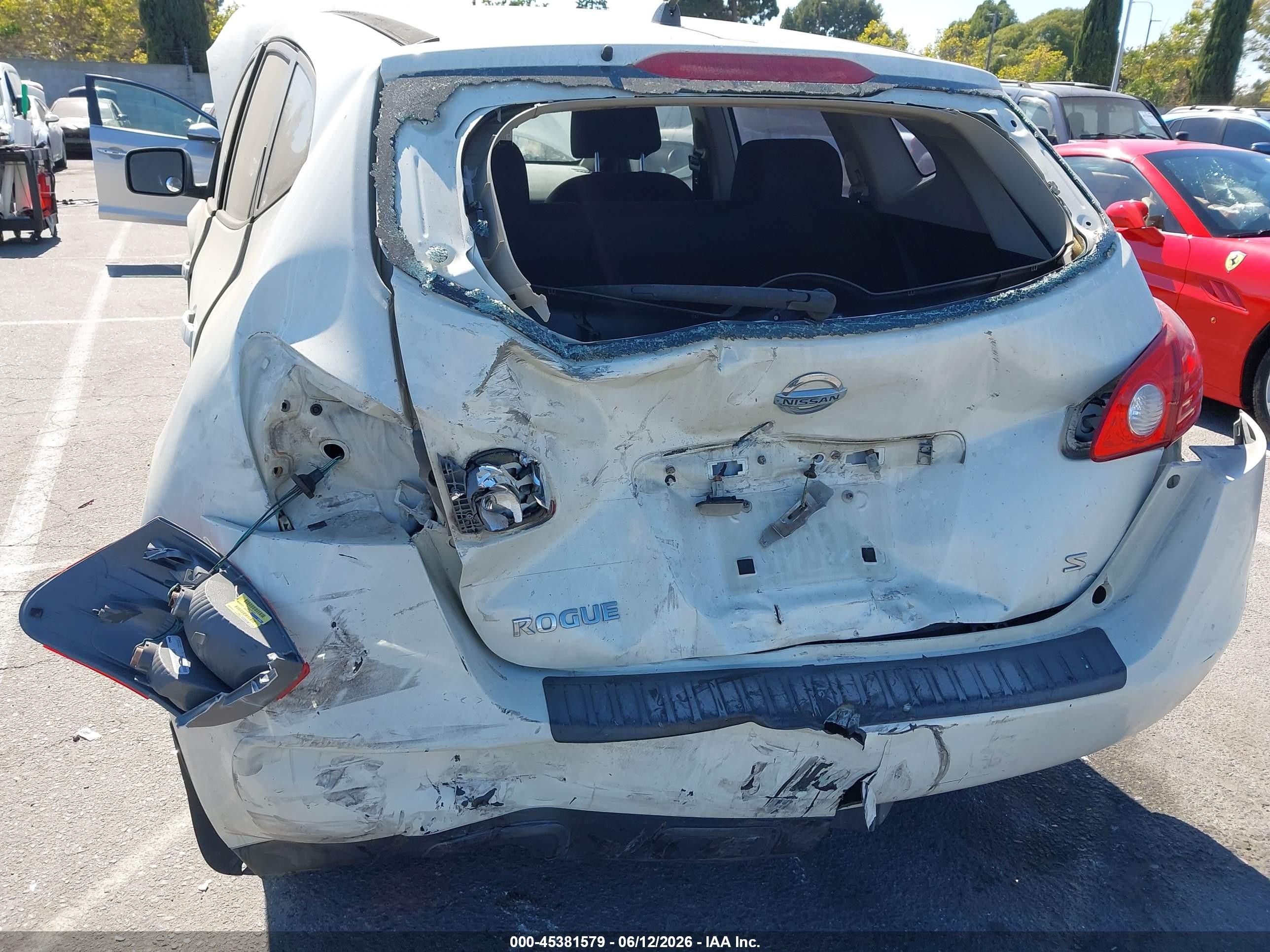 2009 Nissan Rogue S Белый vin: JN8AS58T09W044380