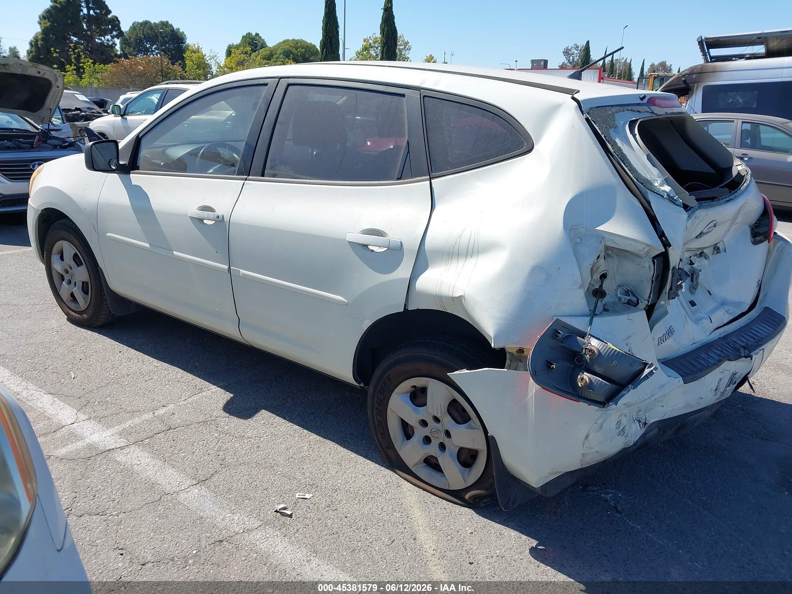 2009 Nissan Rogue S Белый vin: JN8AS58T09W044380