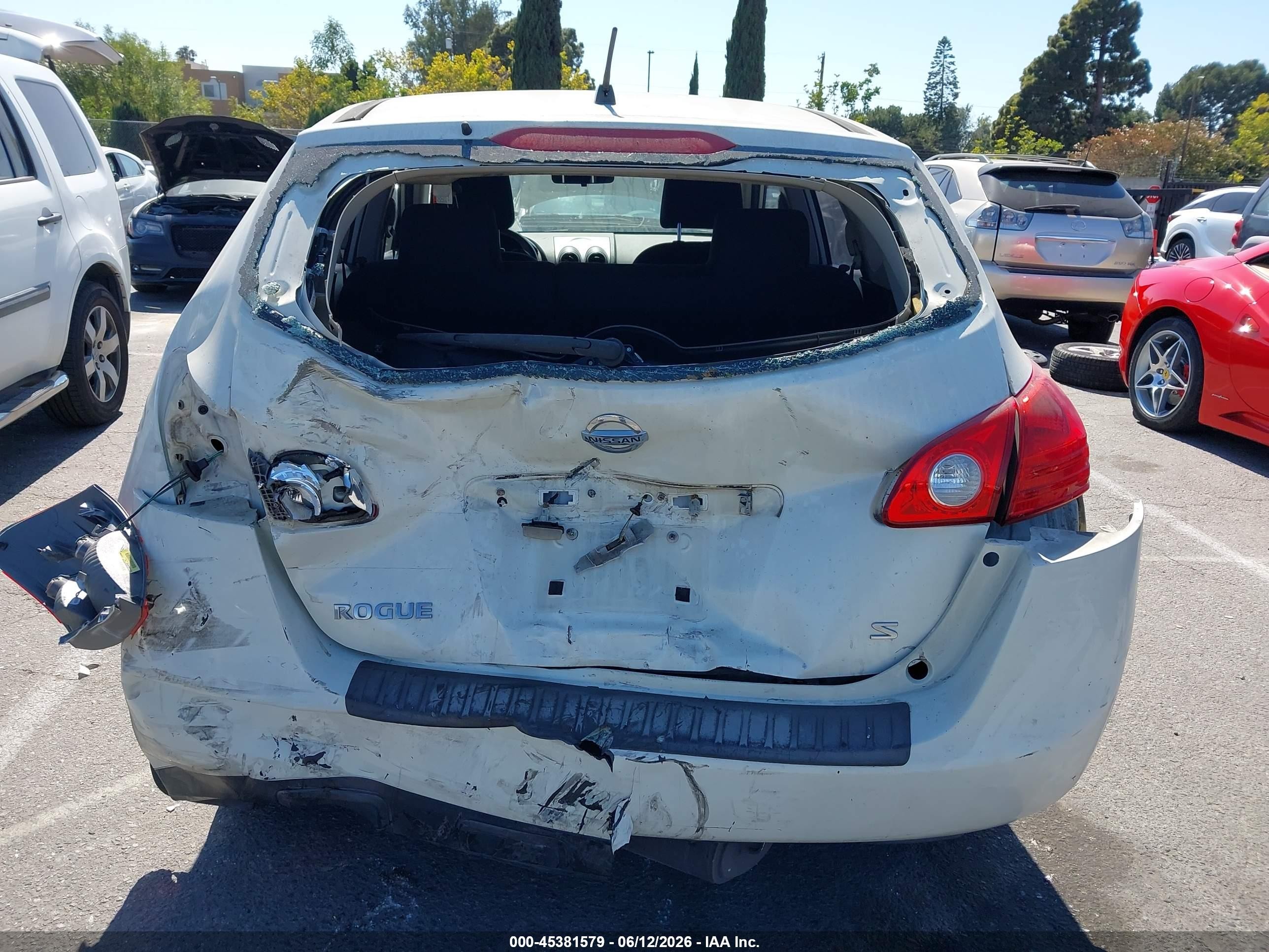 2009 Nissan Rogue S Белый vin: JN8AS58T09W044380