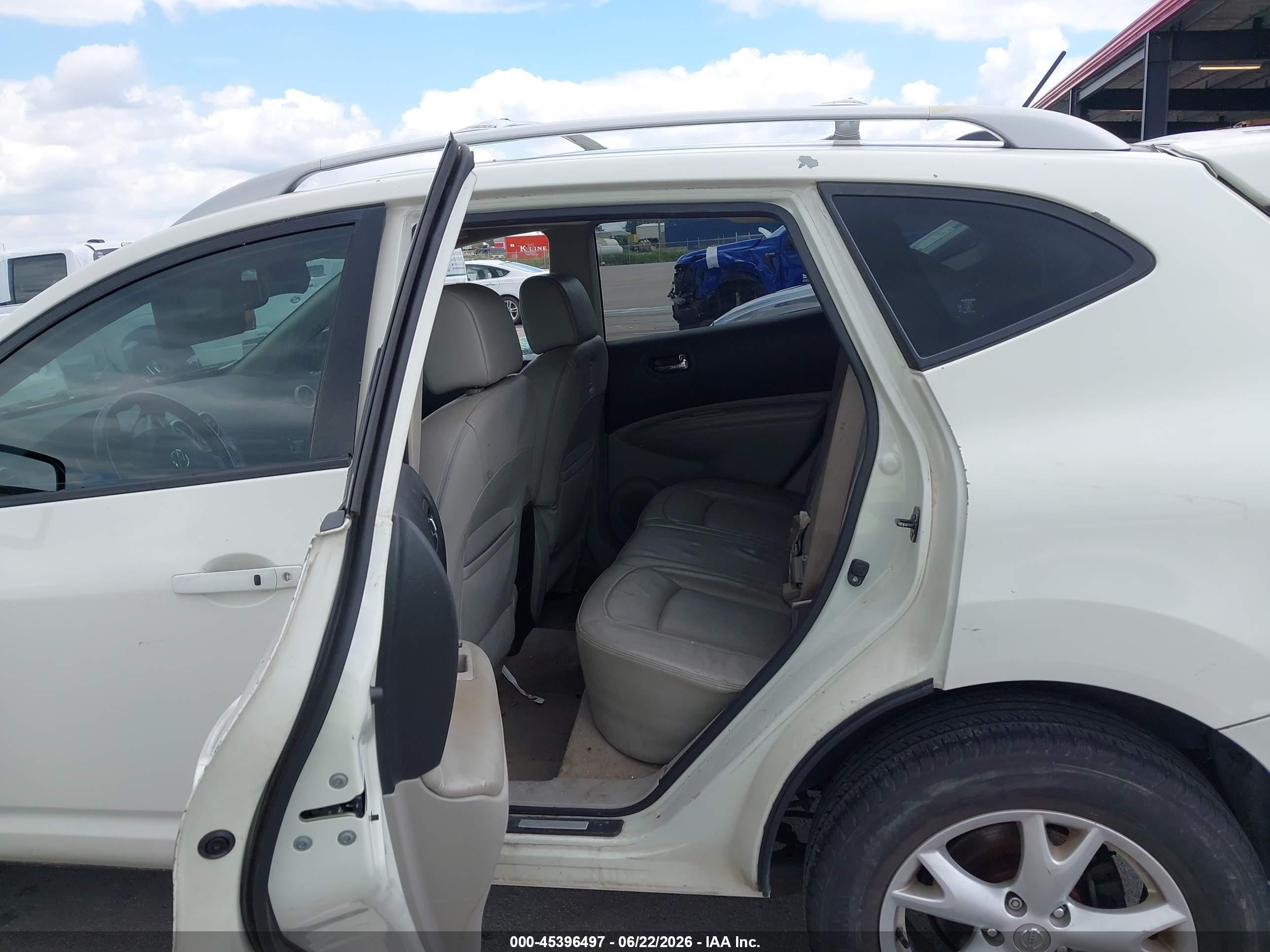 2009 Nissan Rogue Sl White vin: JN8AS58T09W324283