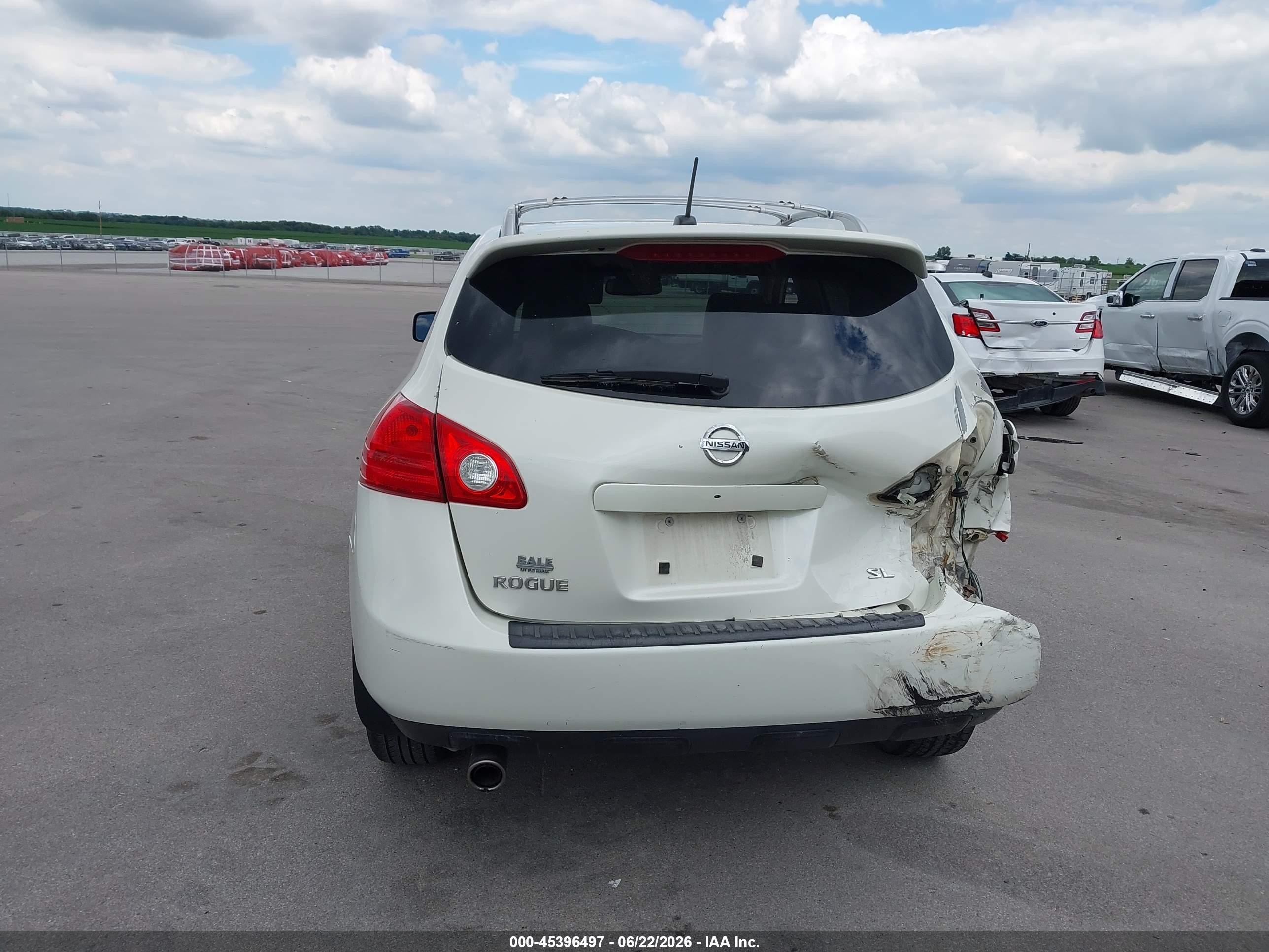2009 Nissan Rogue Sl White vin: JN8AS58T09W324283