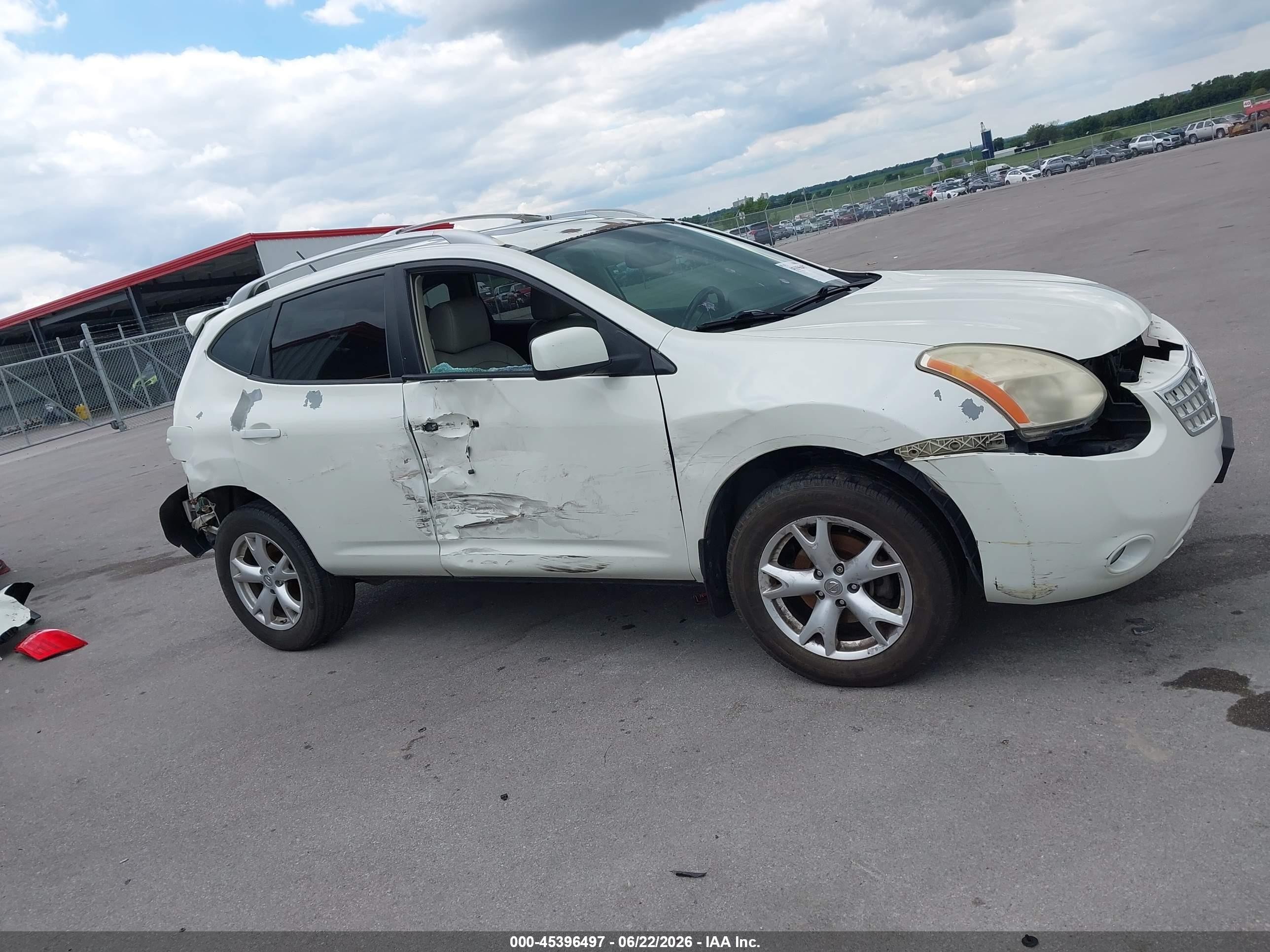2009 Nissan Rogue Sl White vin: JN8AS58T09W324283