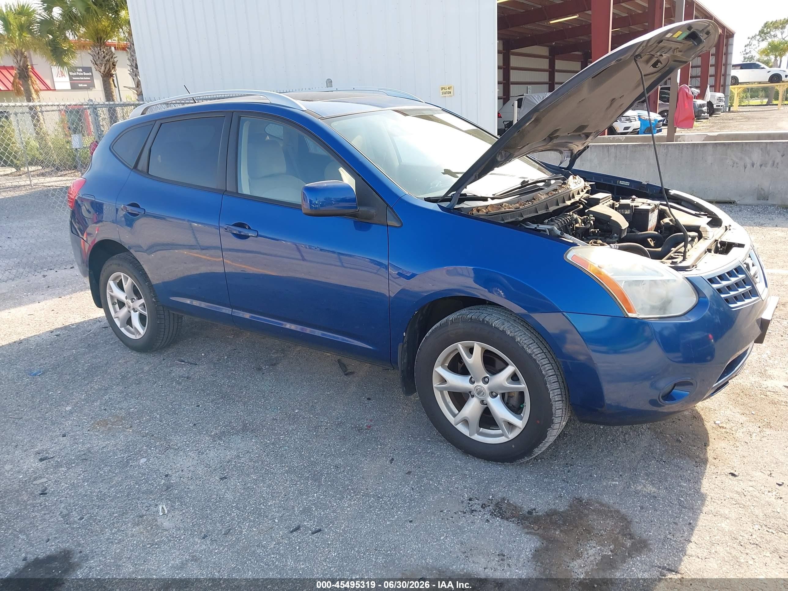 2008 Nissan Rogue Sl Blue vin: JN8AS58T18W000502
