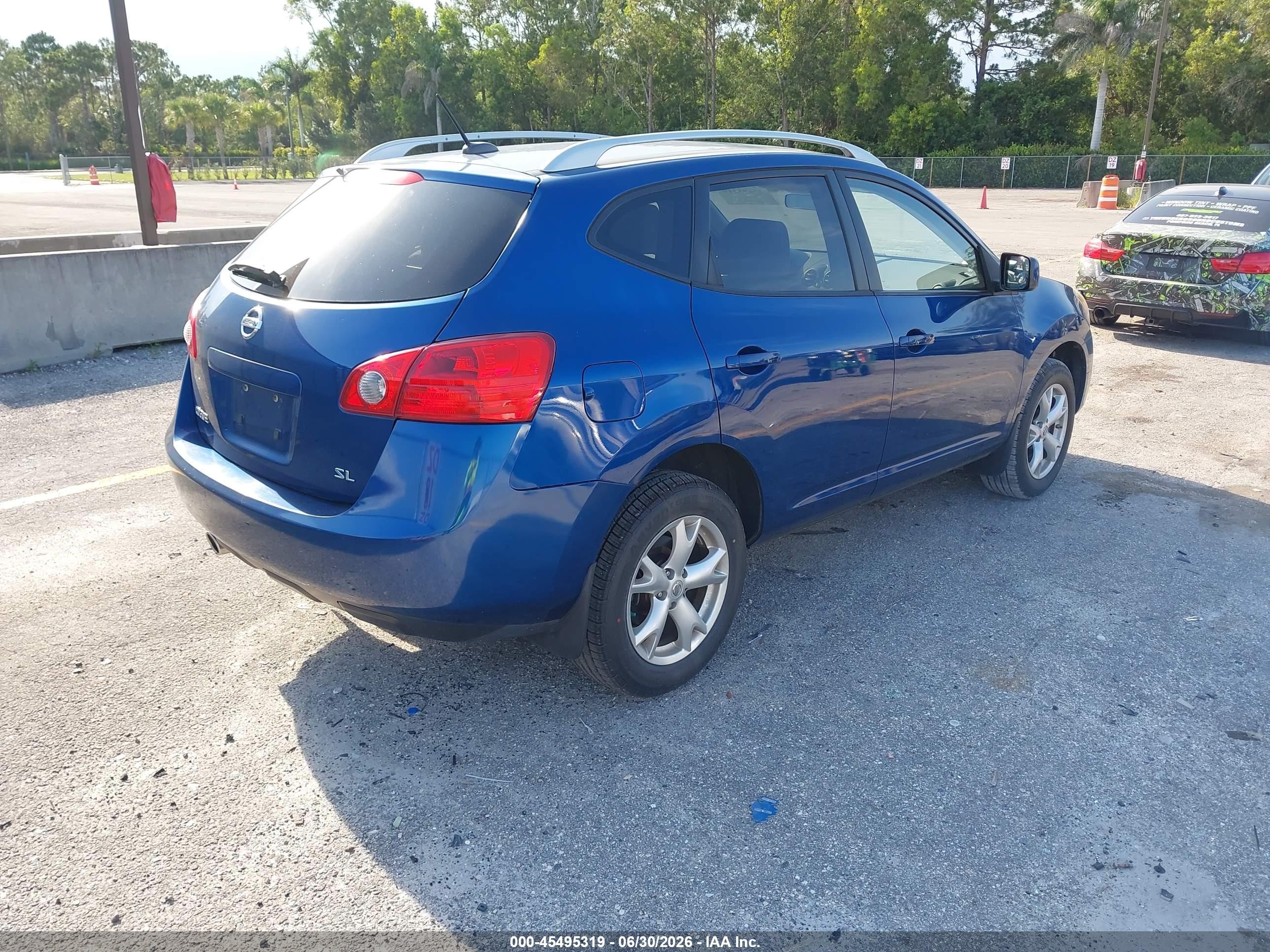 2008 Nissan Rogue Sl Blue vin: JN8AS58T18W000502