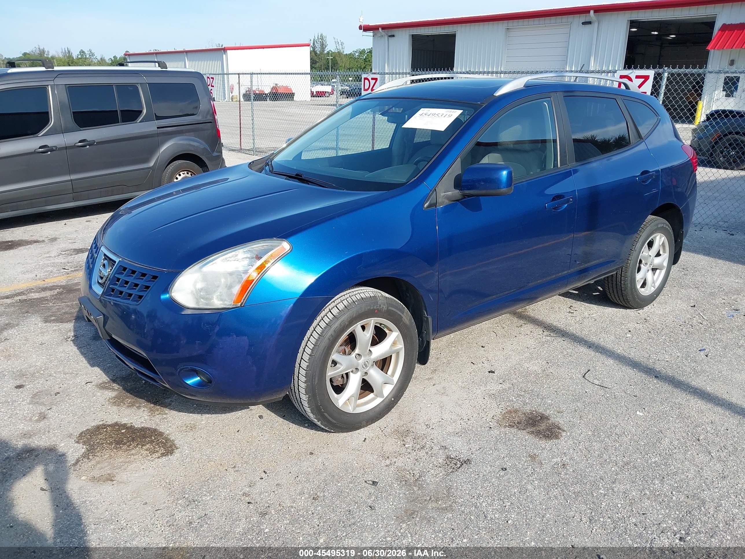 2008 Nissan Rogue Sl Blue vin: JN8AS58T18W000502