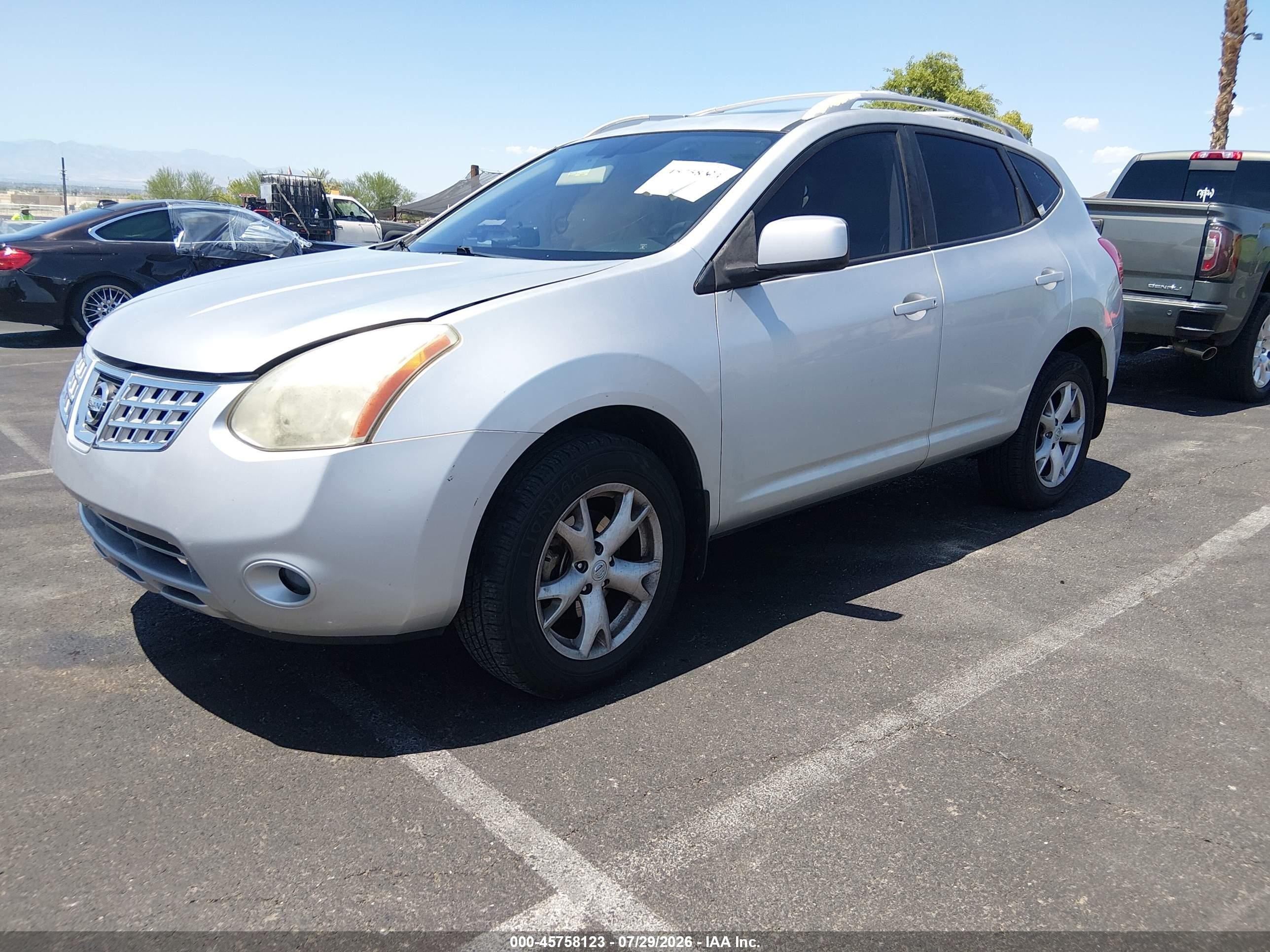 2008 Nissan Rogue Sl White vin: JN8AS58T18W008468