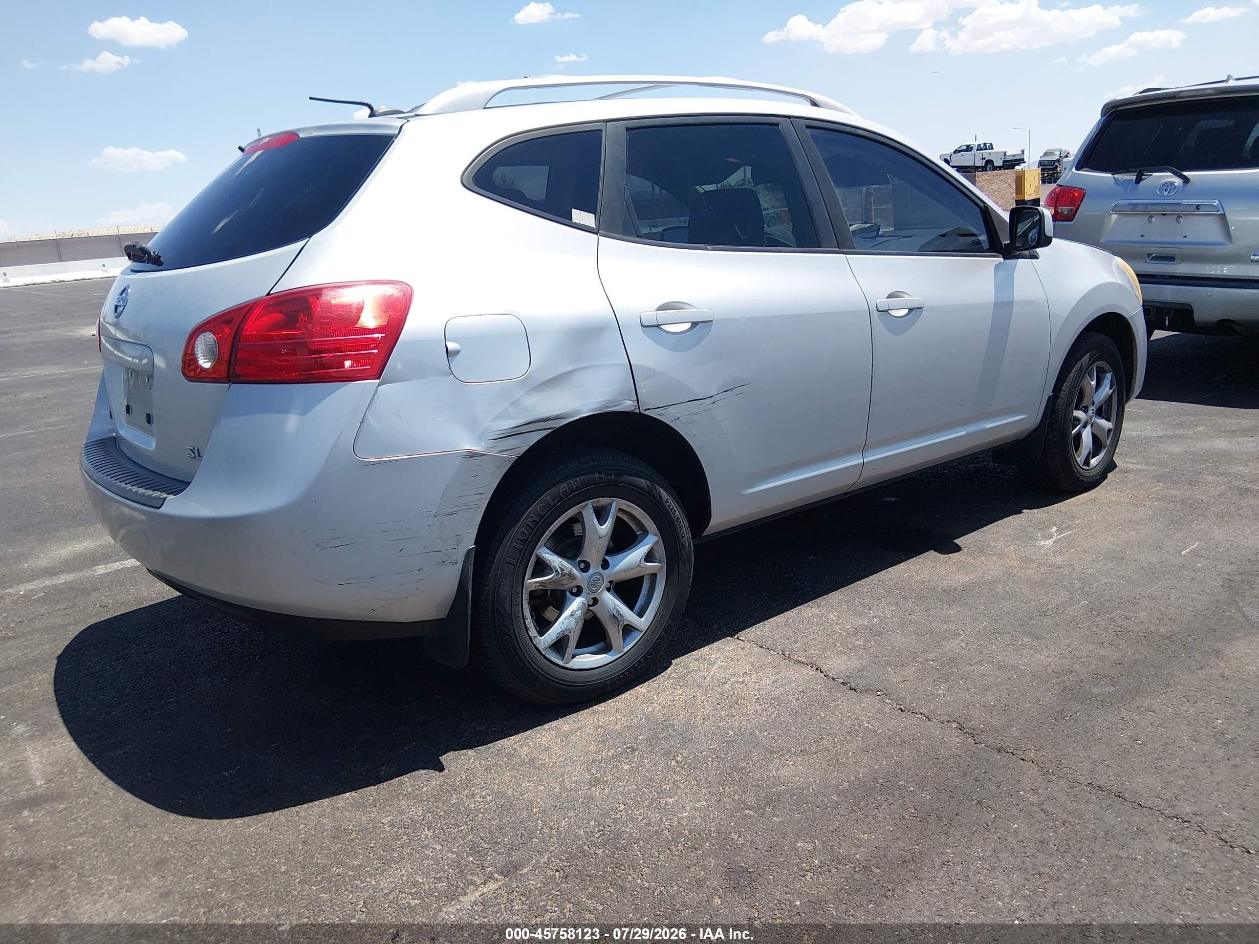 2008 Nissan Rogue Sl White vin: JN8AS58T18W008468