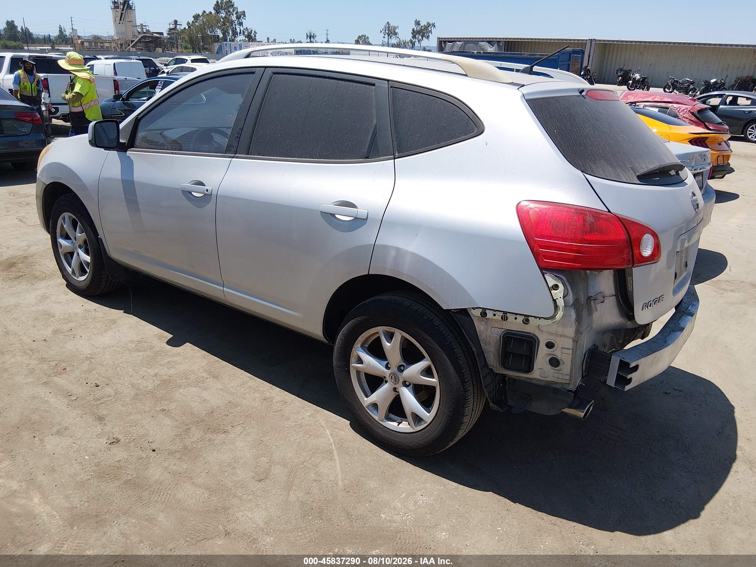 2008 Nissan Rogue Sl Silver vin: JN8AS58T18W016036