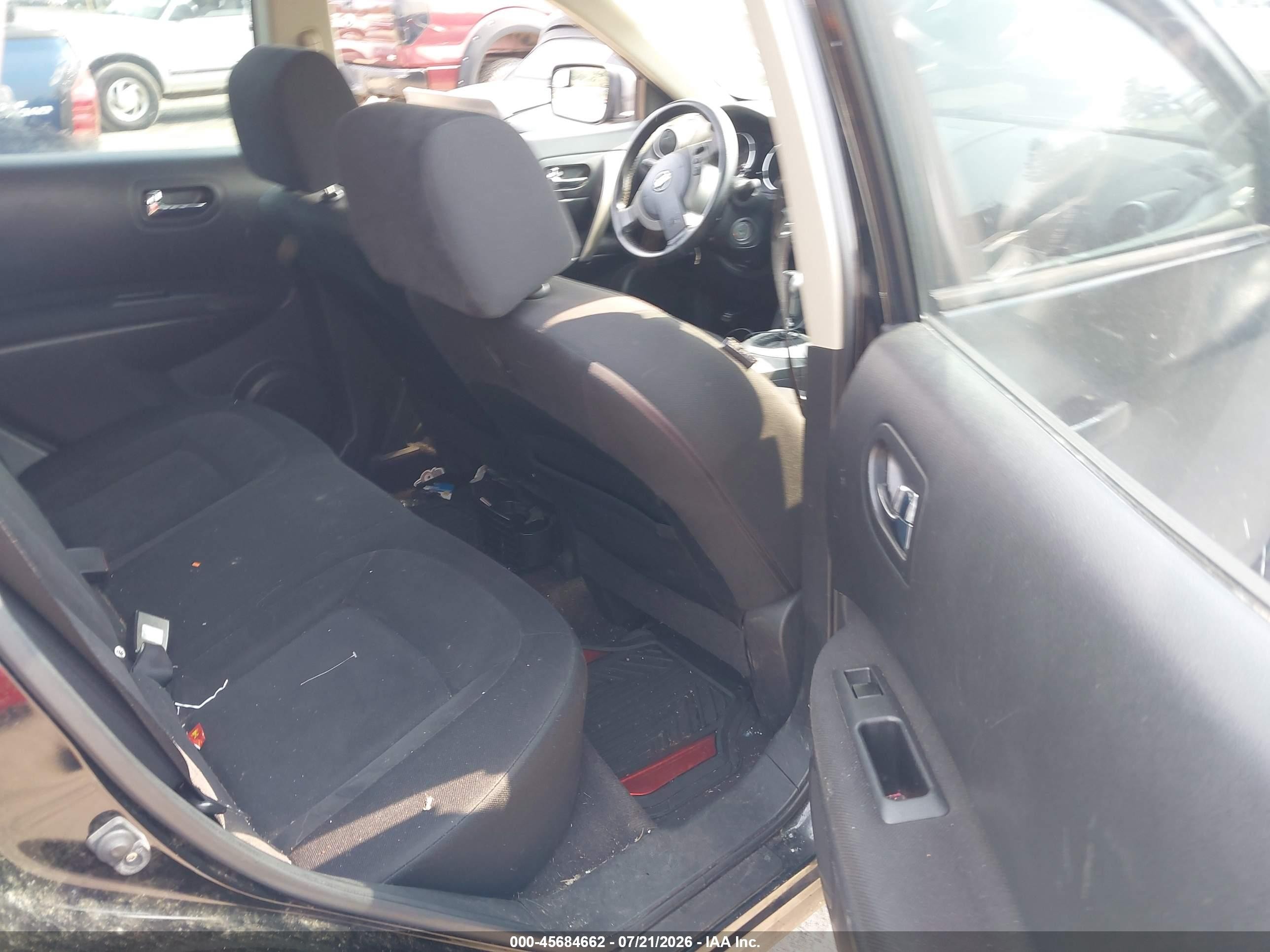 2008 Nissan Rogue S Black vin: JN8AS58T18W024816