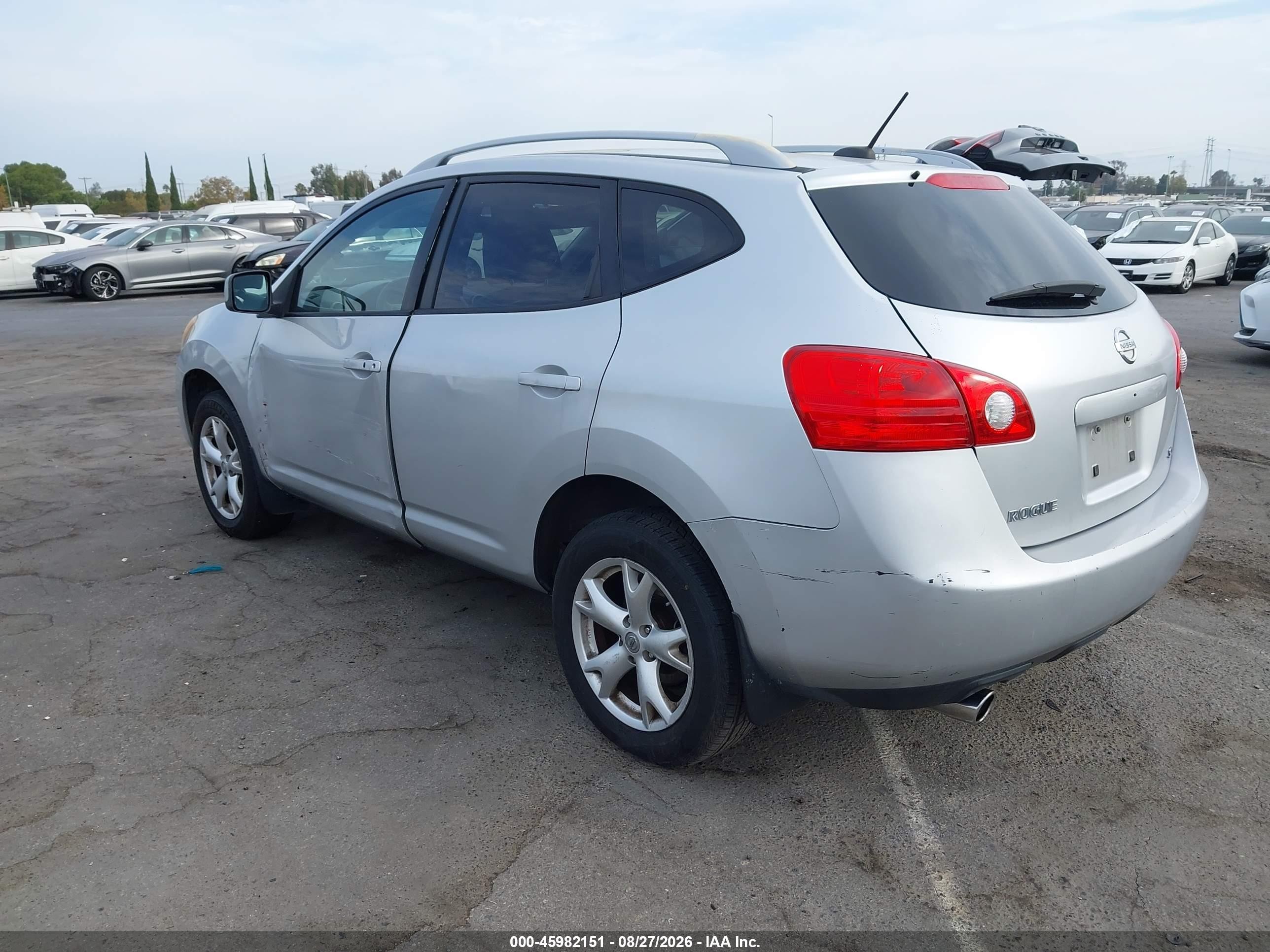 2009 Nissan Rogue Sl Серебряный vin: JN8AS58T19W327094