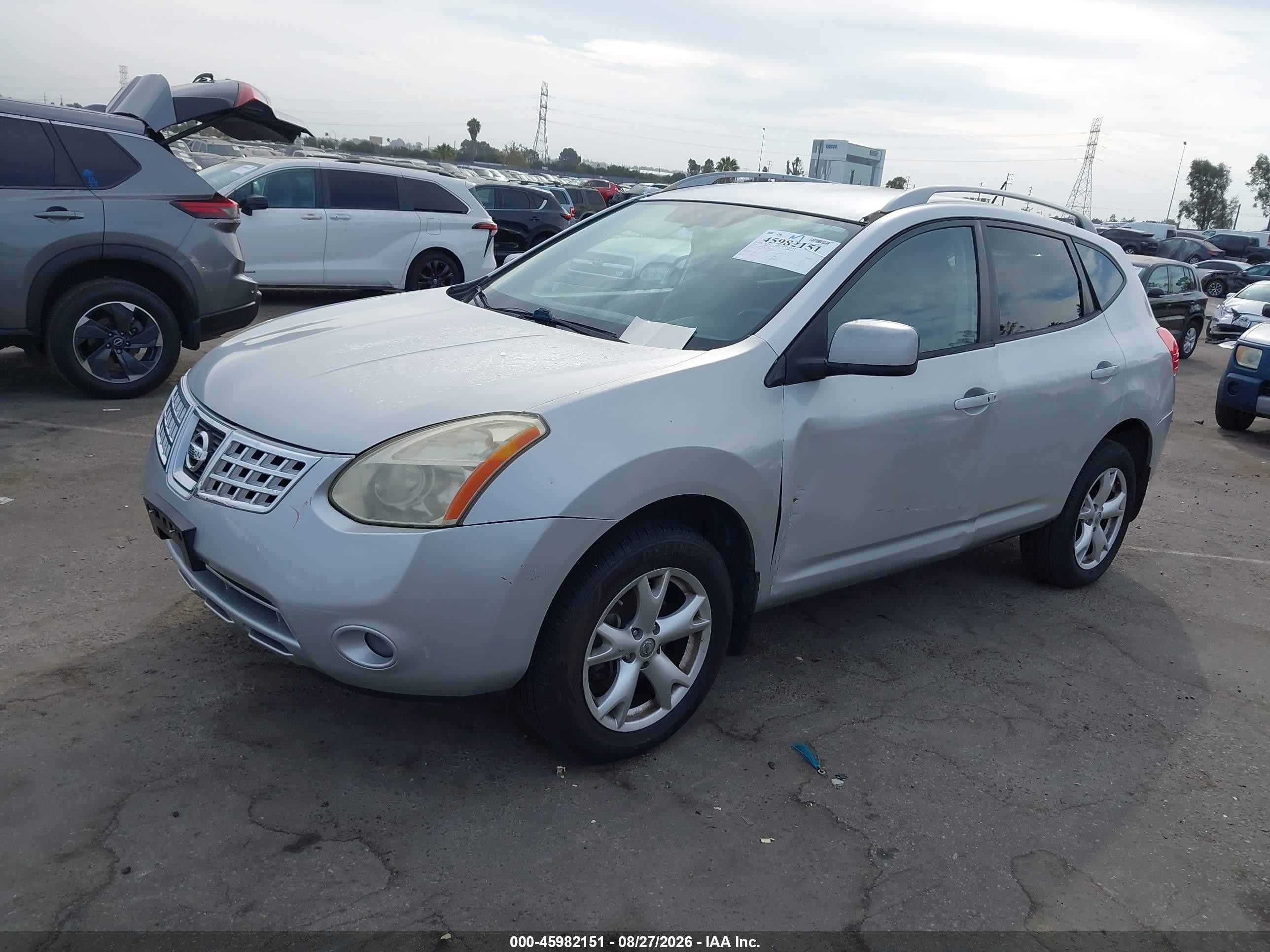 2009 Nissan Rogue Sl Серебряный vin: JN8AS58T19W327094
