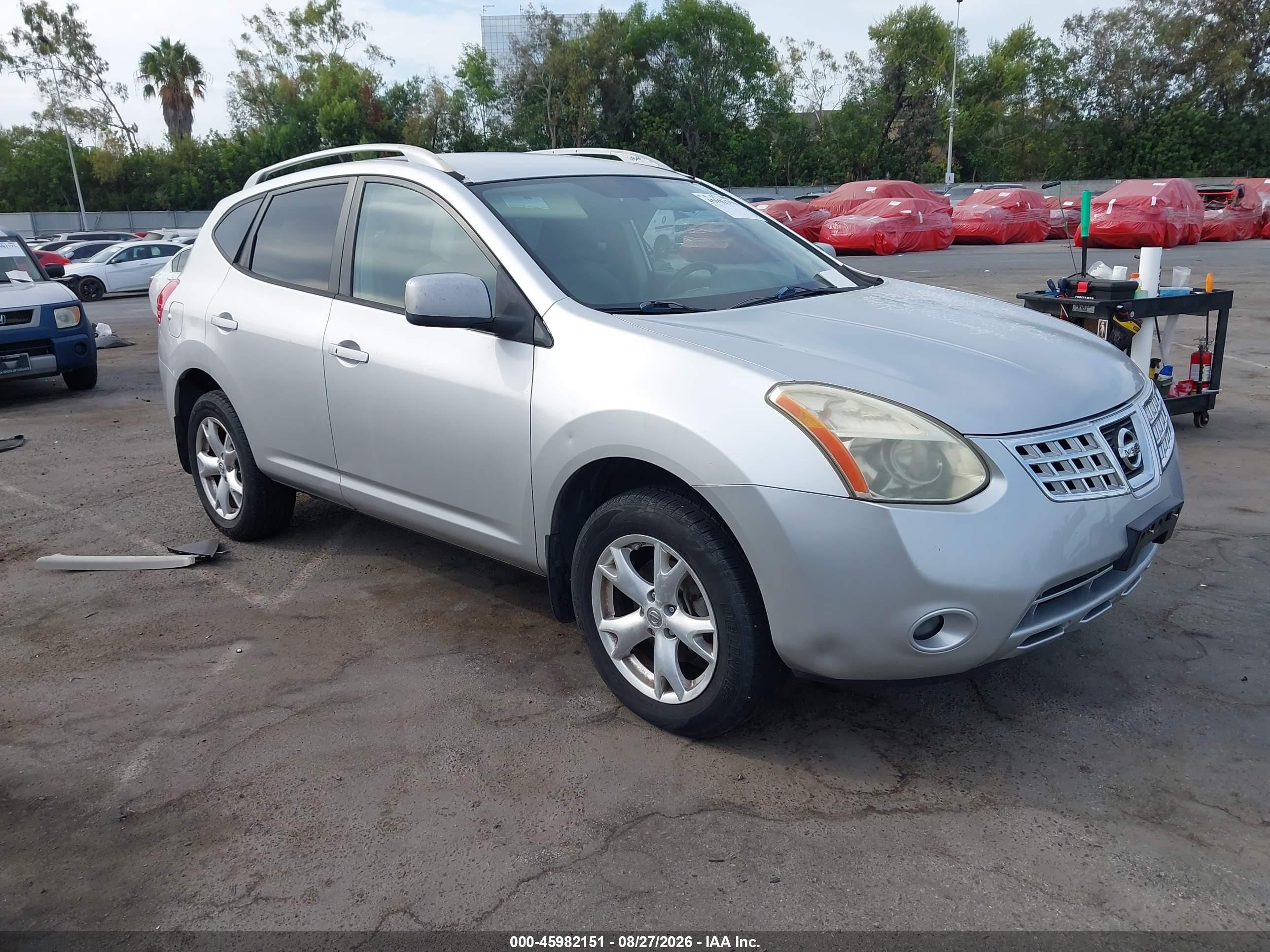 2009 Nissan Rogue Sl Серебряный vin: JN8AS58T19W327094