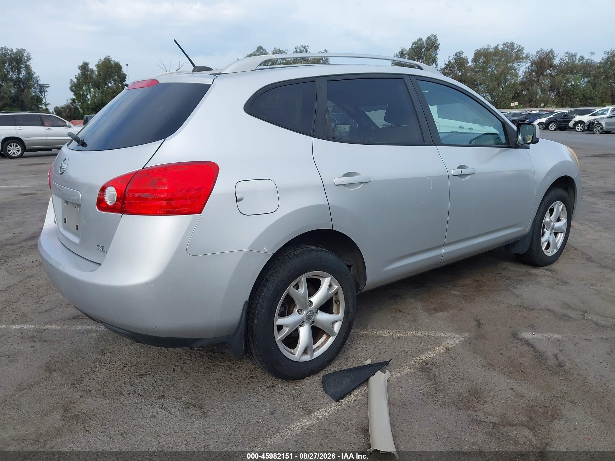 2009 Nissan Rogue Sl Серебряный vin: JN8AS58T19W327094