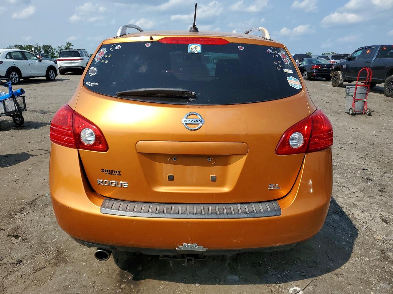 2008 Nissan Rogue S Orange vin: JN8AS58T28W008950