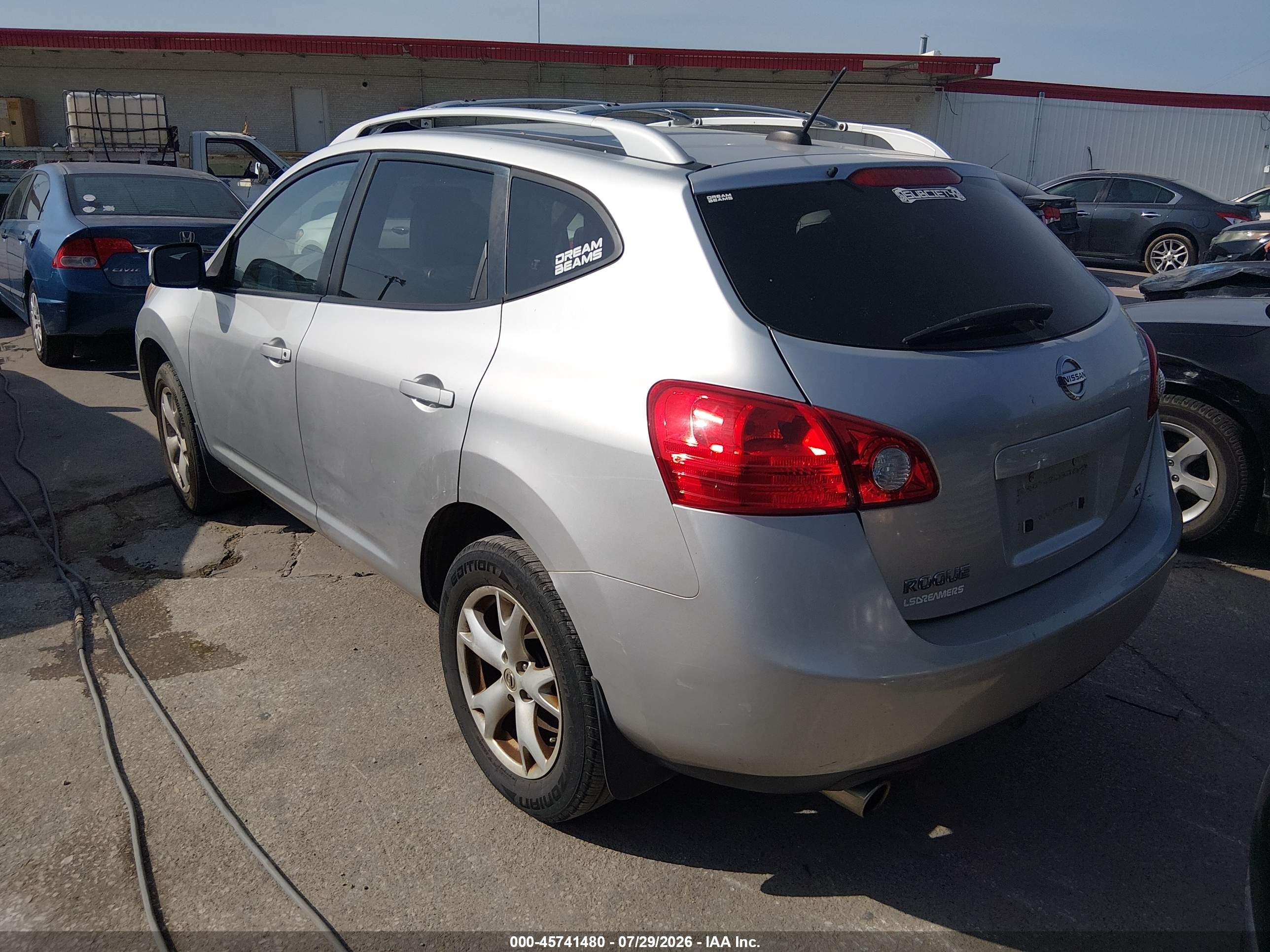 2008 Nissan Rogue Sl Gray vin: JN8AS58T28W019771