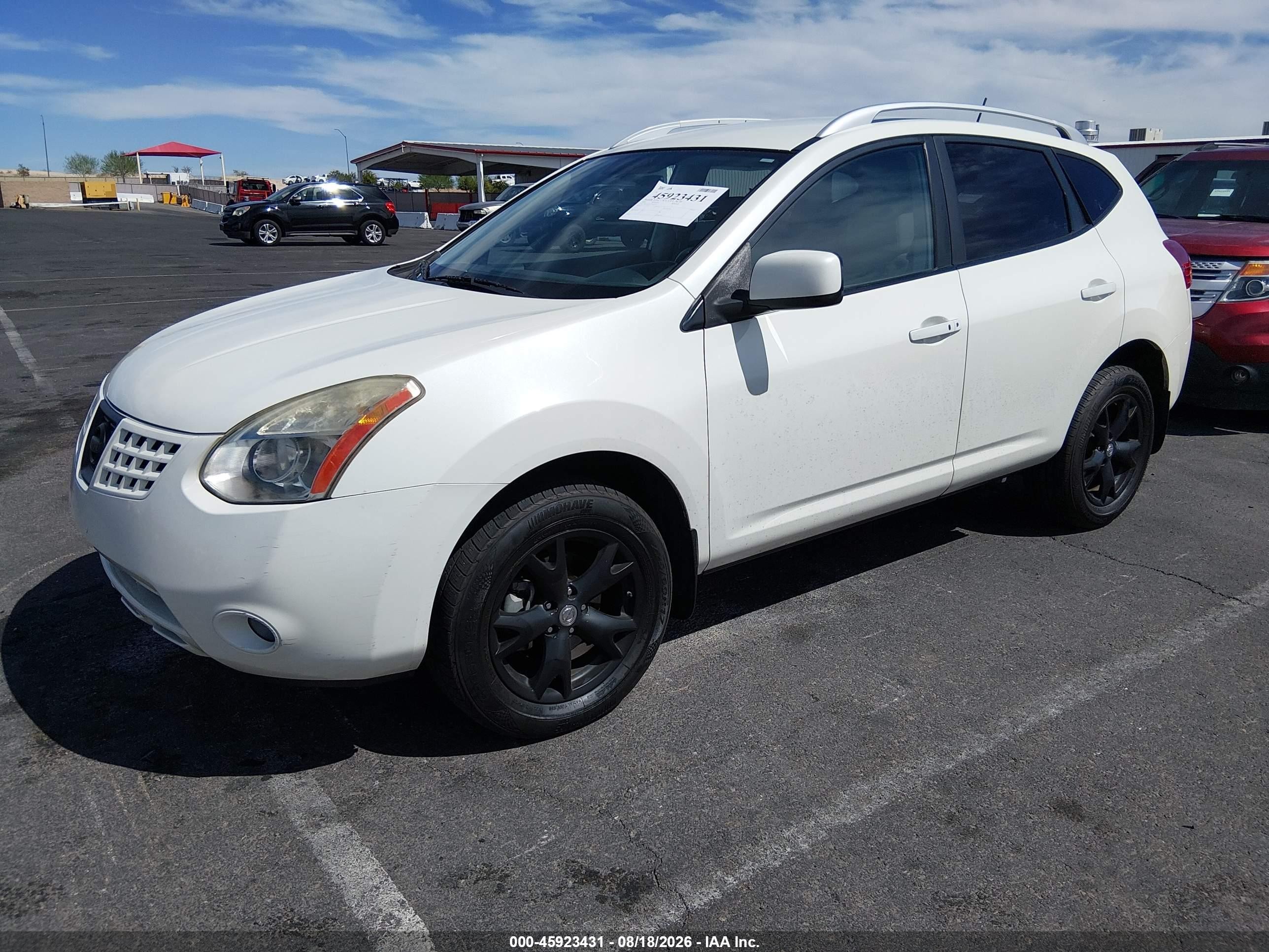 2009 Nissan Rogue Sl White vin: JN8AS58T29W046342