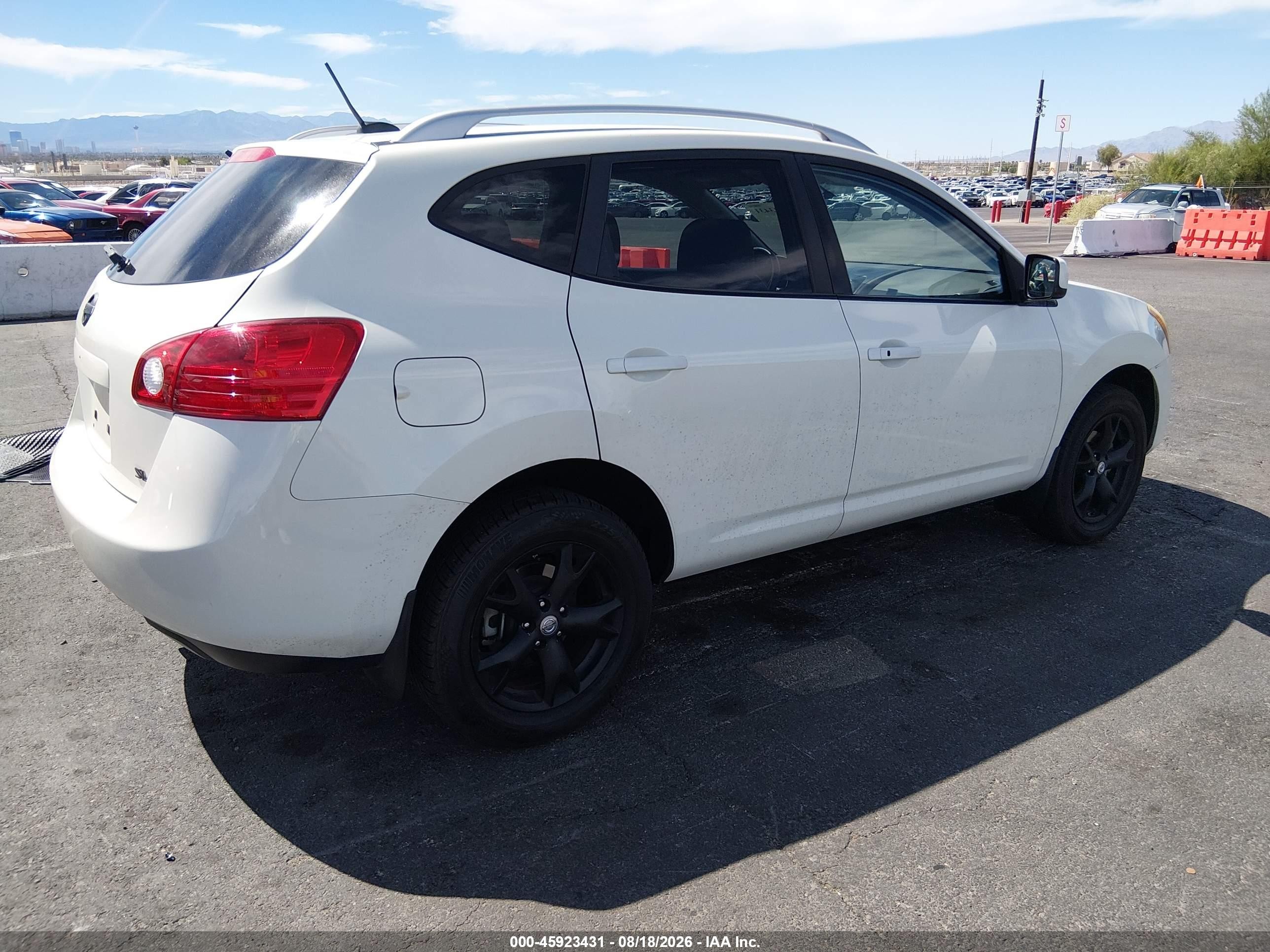 2009 Nissan Rogue Sl White vin: JN8AS58T29W046342