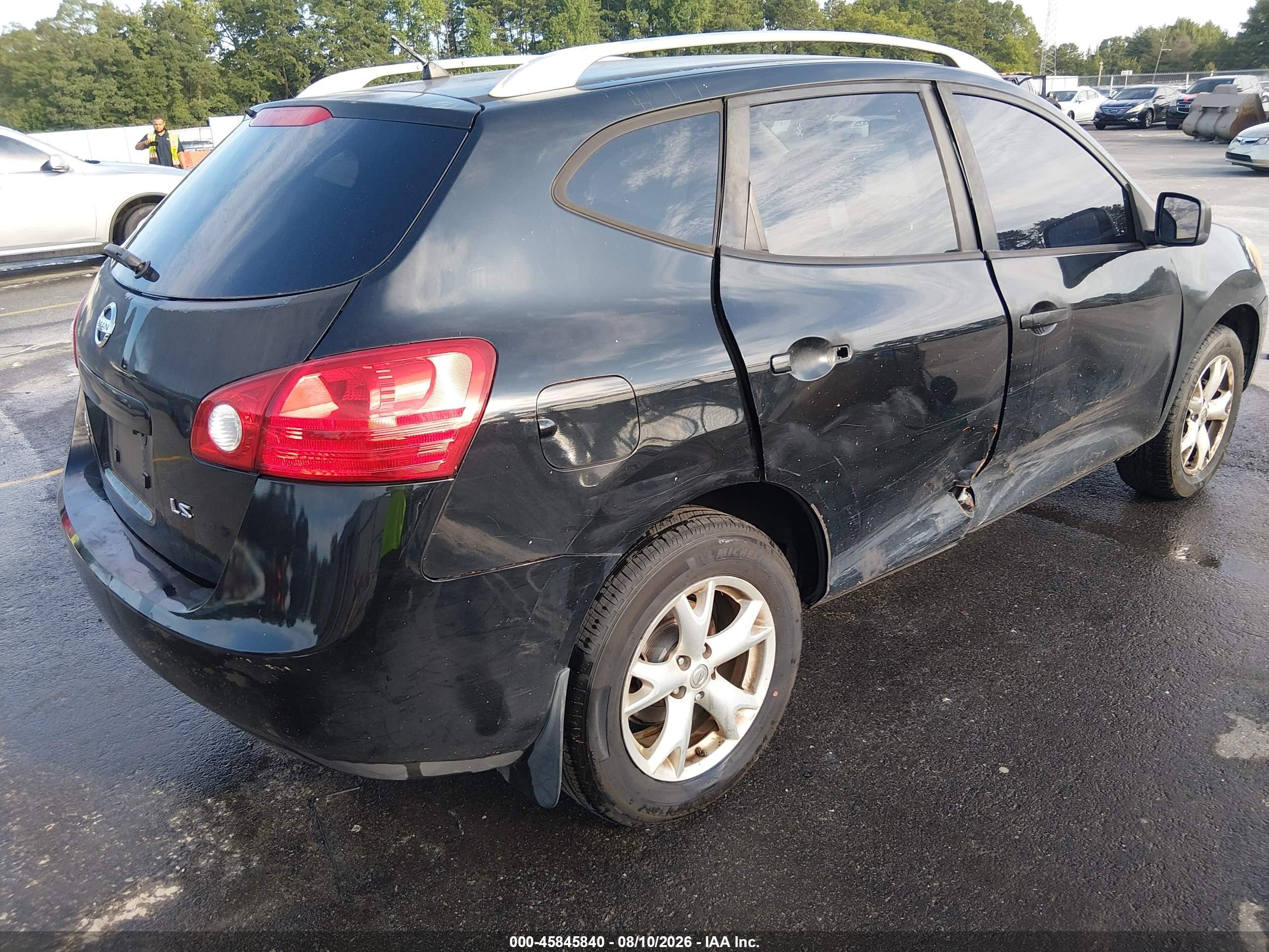 2009 Nissan Rogue Sl Черный vin: JN8AS58T29W058412