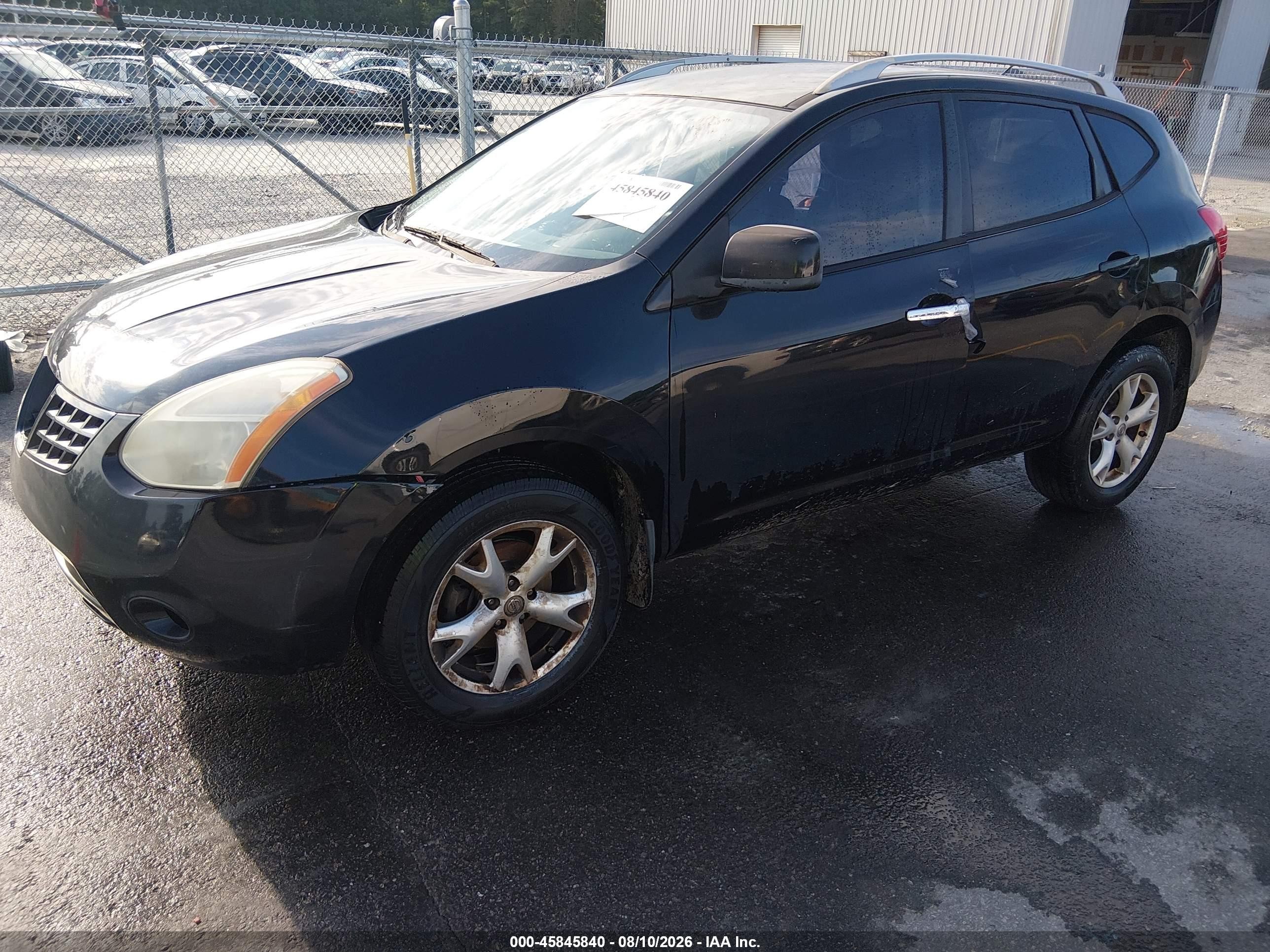 2009 Nissan Rogue Sl Черный vin: JN8AS58T29W058412