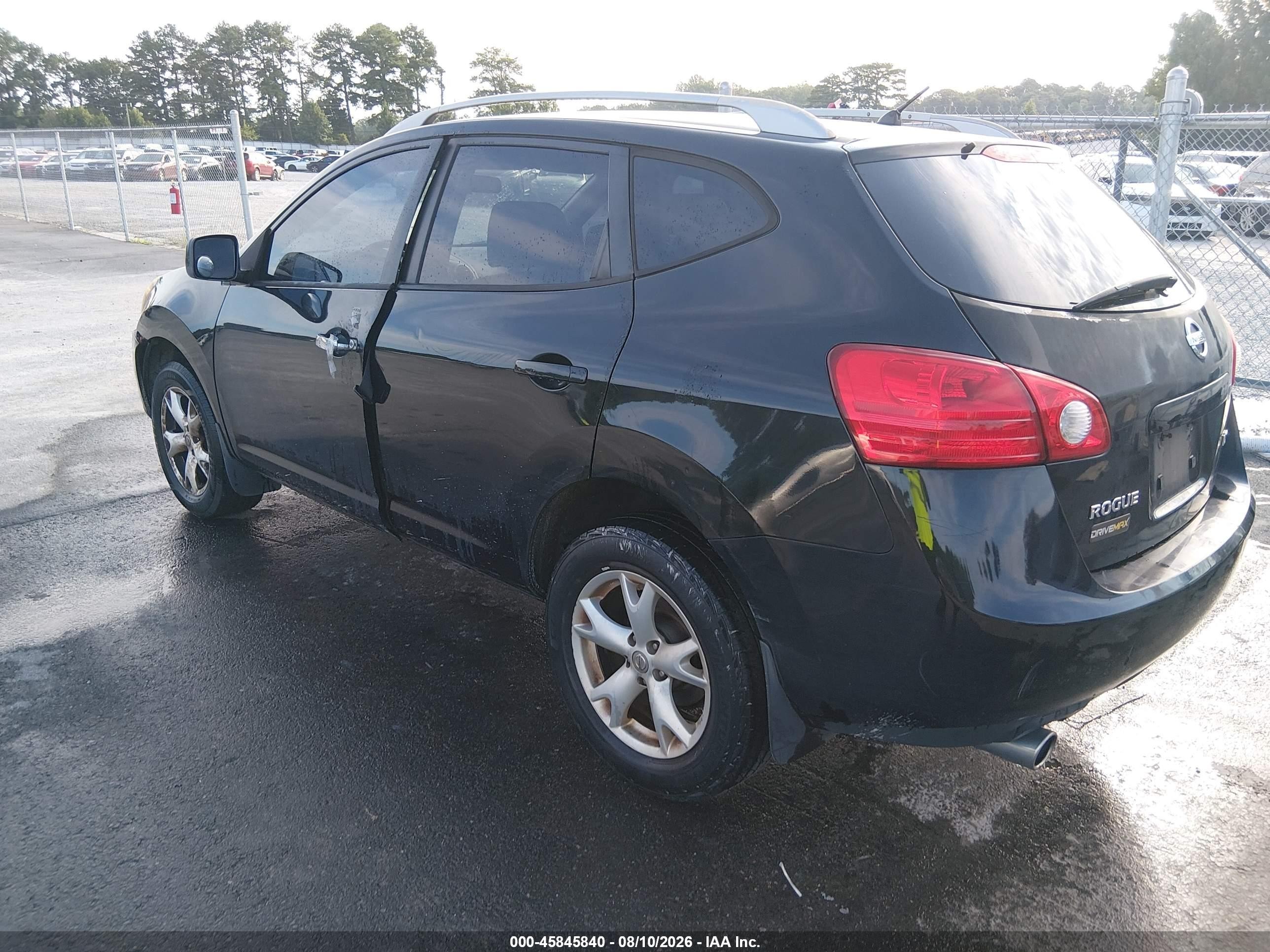 2009 Nissan Rogue Sl Черный vin: JN8AS58T29W058412