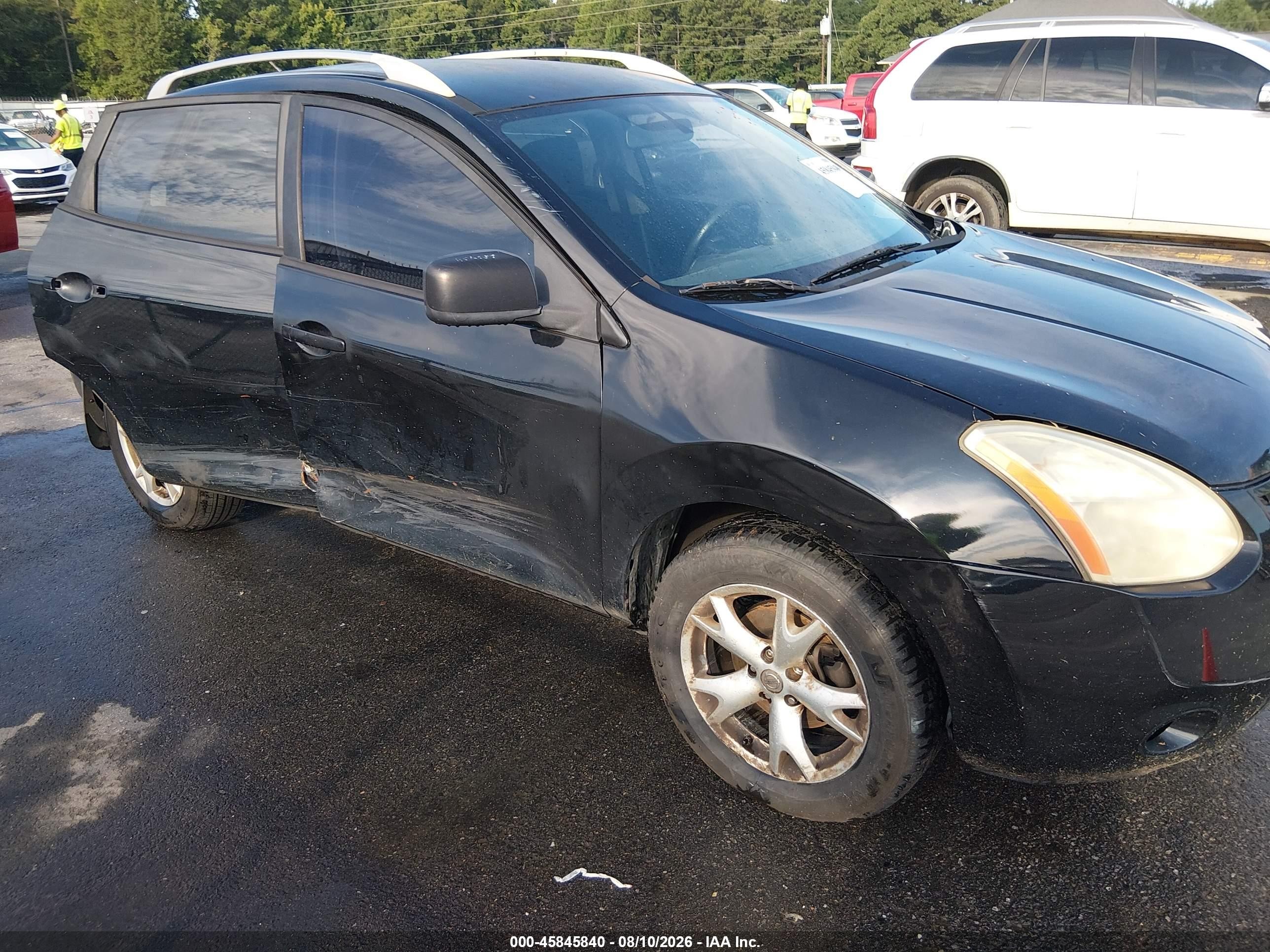 2009 Nissan Rogue Sl Черный vin: JN8AS58T29W058412