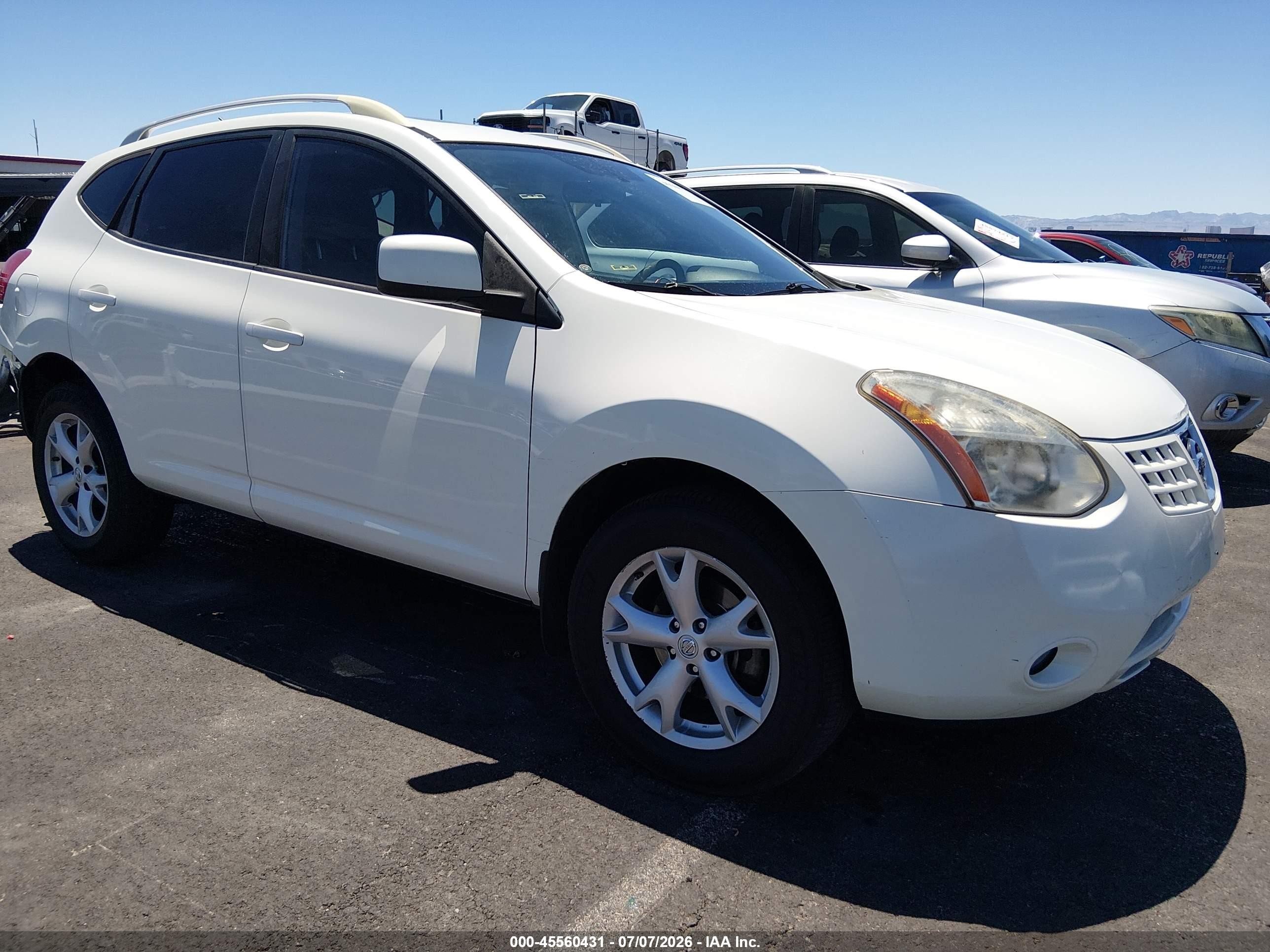2008 Nissan Rogue Sl White vin: JN8AS58T38W014871