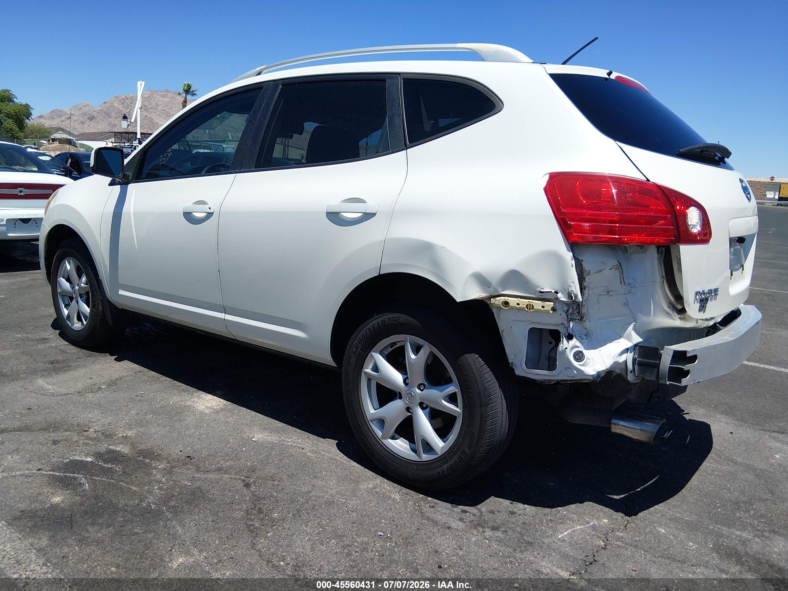 2008 Nissan Rogue Sl White vin: JN8AS58T38W014871