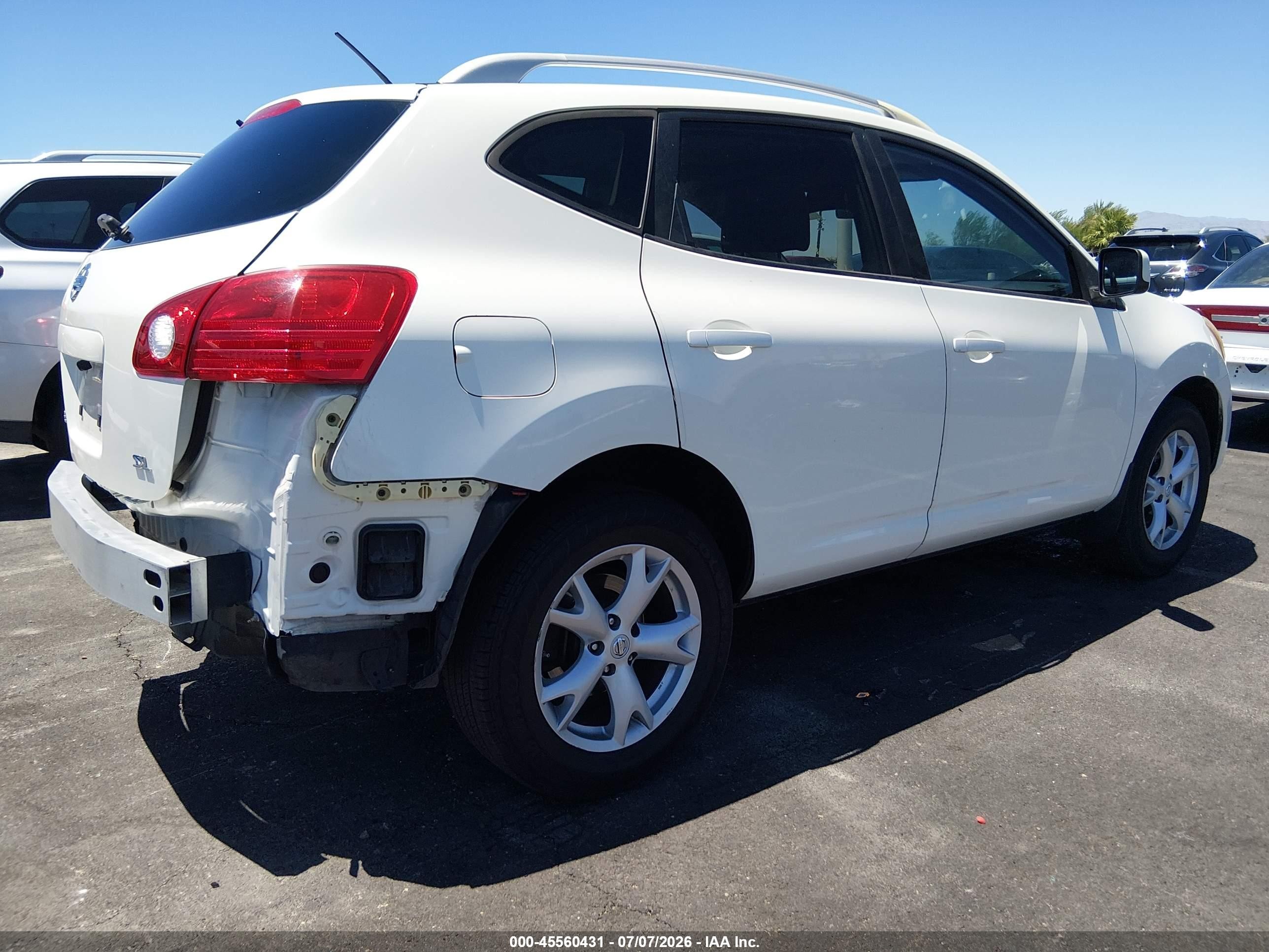 2008 Nissan Rogue Sl White vin: JN8AS58T38W014871