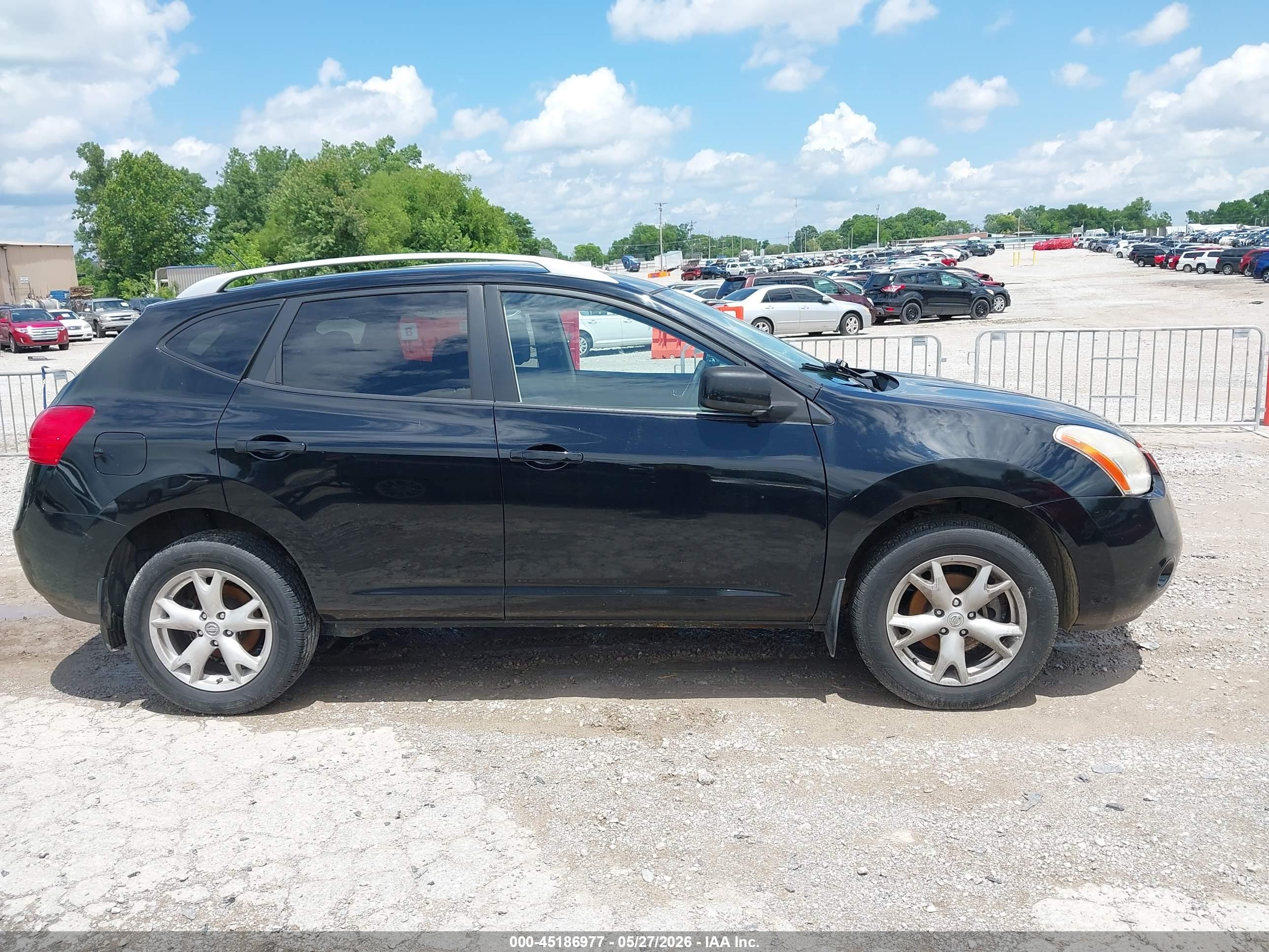 2008 Nissan Rogue Sl Black vin: JN8AS58T38W015051
