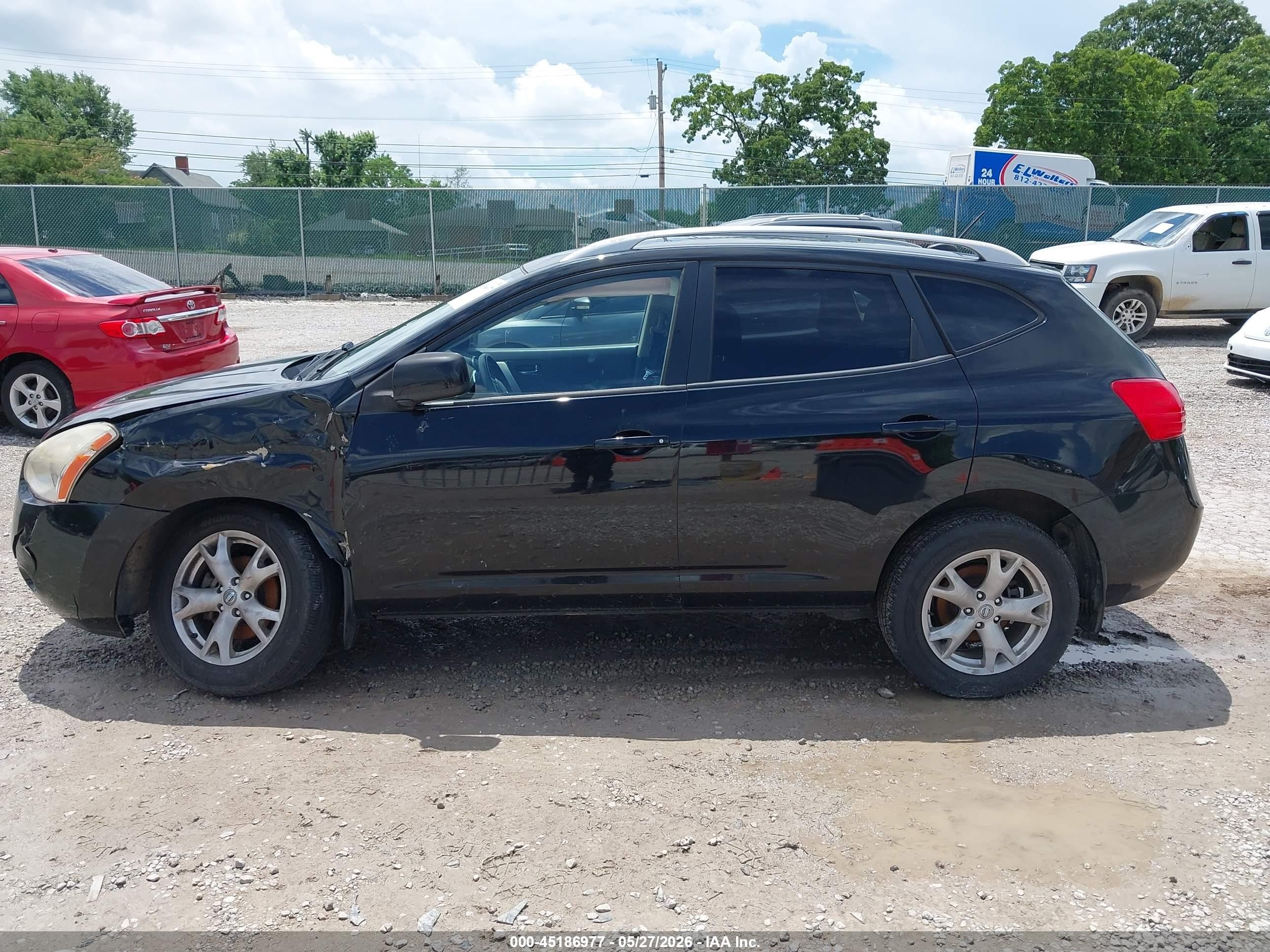 2008 Nissan Rogue Sl Black vin: JN8AS58T38W015051